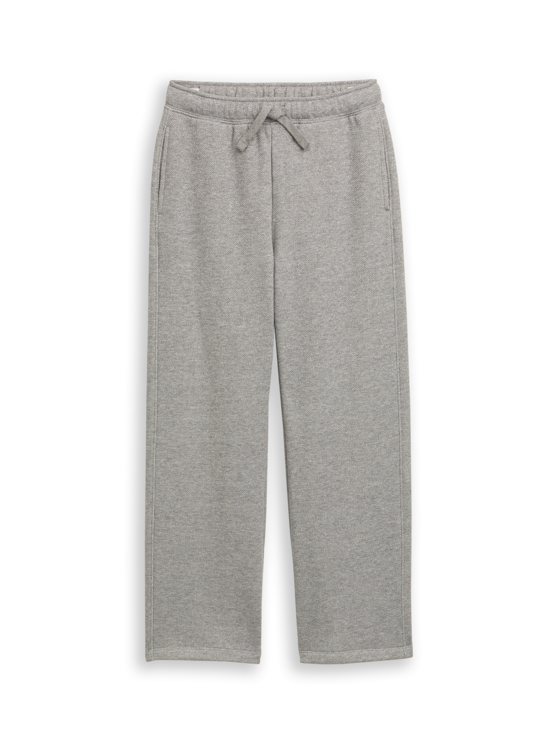 TOM TAILOR Mädchen Wide Leg Hose in Glitzer-Optik, grau, Meliert, Gr. 128 von Tom Tailor