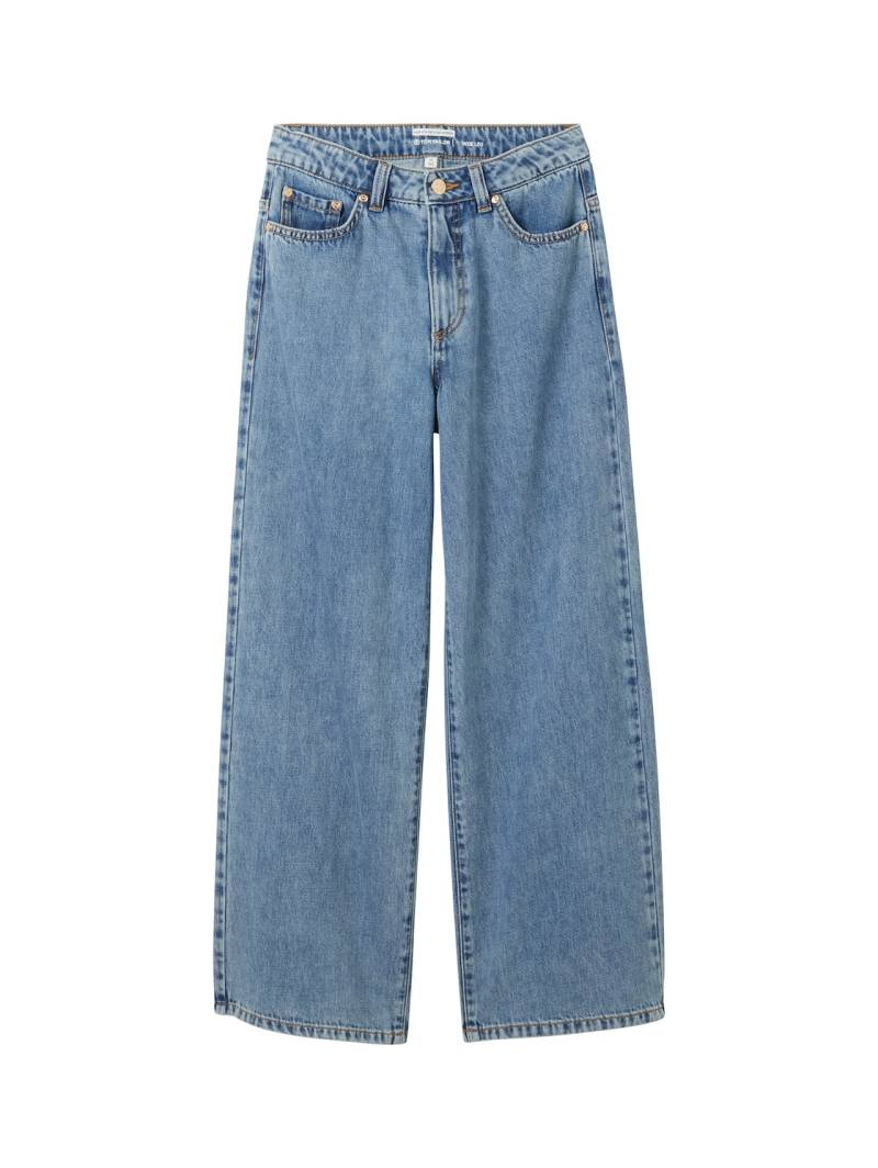 TOM TAILOR Mädchen Wide Leg Jeans, blau, Uni, Gr. 164 von Tom Tailor