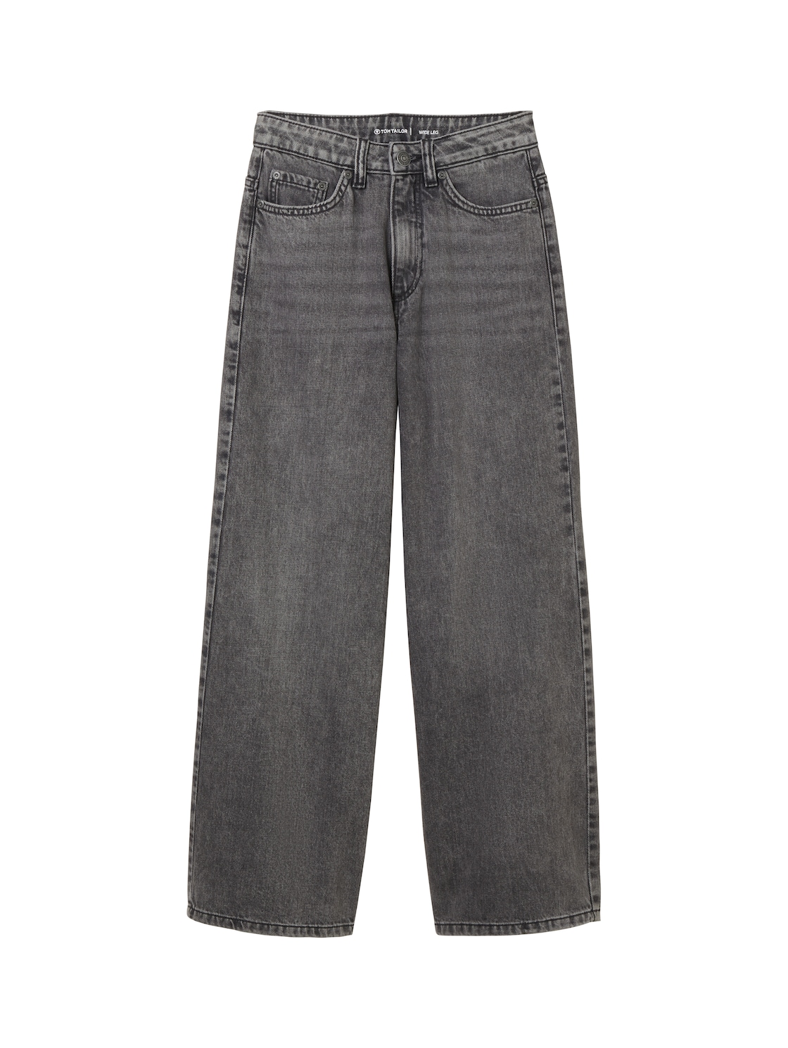 TOM TAILOR Mädchen Wide Leg Jeans, grau, Uni, Gr. 158 TOM TAILOR Mädchen Wide Leg Jeans, grau, Uni, Gr. 158 von Tom Tailor
