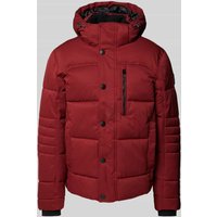 Tom Tailor Regular Fit Steppjacke aus atmungsaktivem Material mit abnehmbarer Kapuze in Bordeaux, Größe XXL von Tom Tailor
