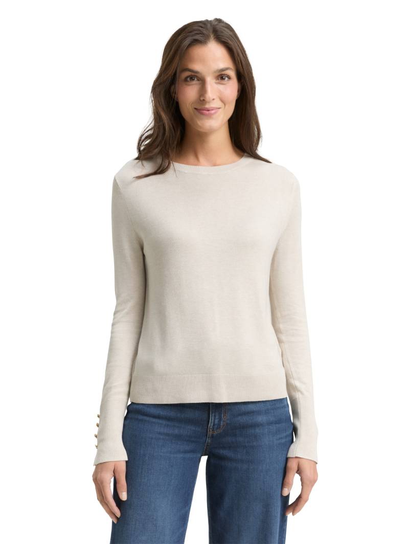 TOM TAILOR Rundhalspullover mit Knopf-Details von Tom Tailor