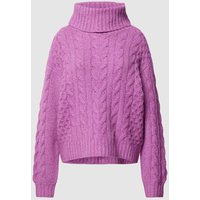 Tom Tailor Strickpullover mit Zopfmuster in Mauve, Größe XXL von Tom Tailor