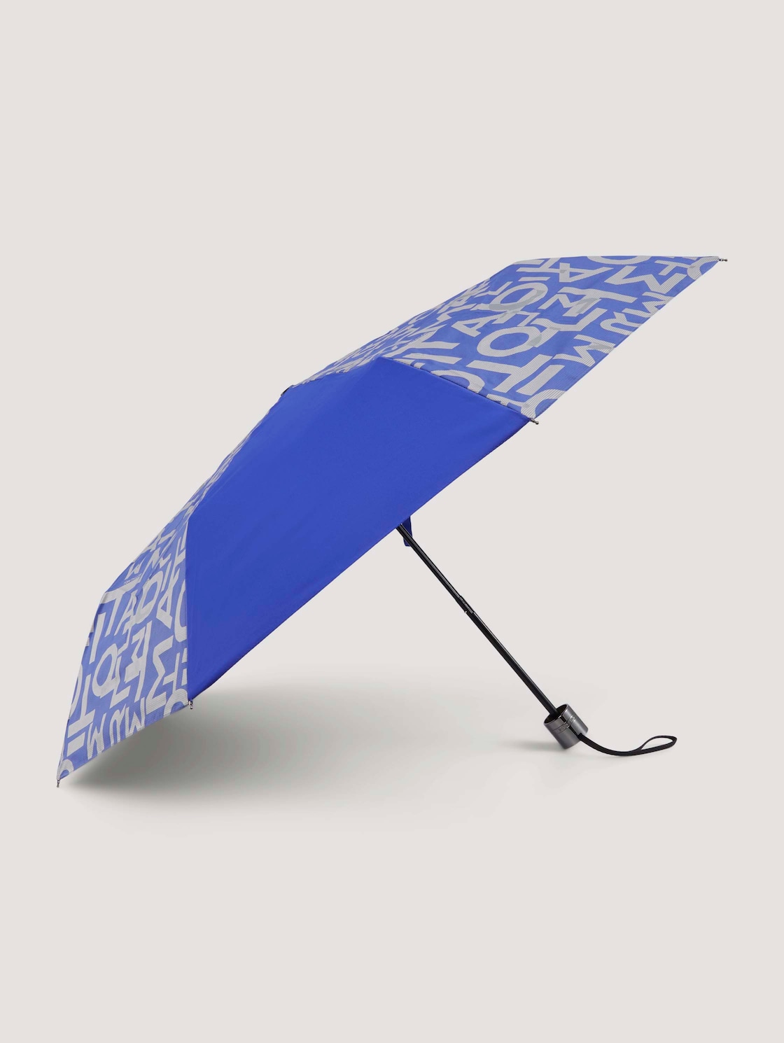TOM TAILOR Unisex Extra Kleiner Regenschirm, blau, Logo Print, Gr. ONESIZE von Tom Tailor
