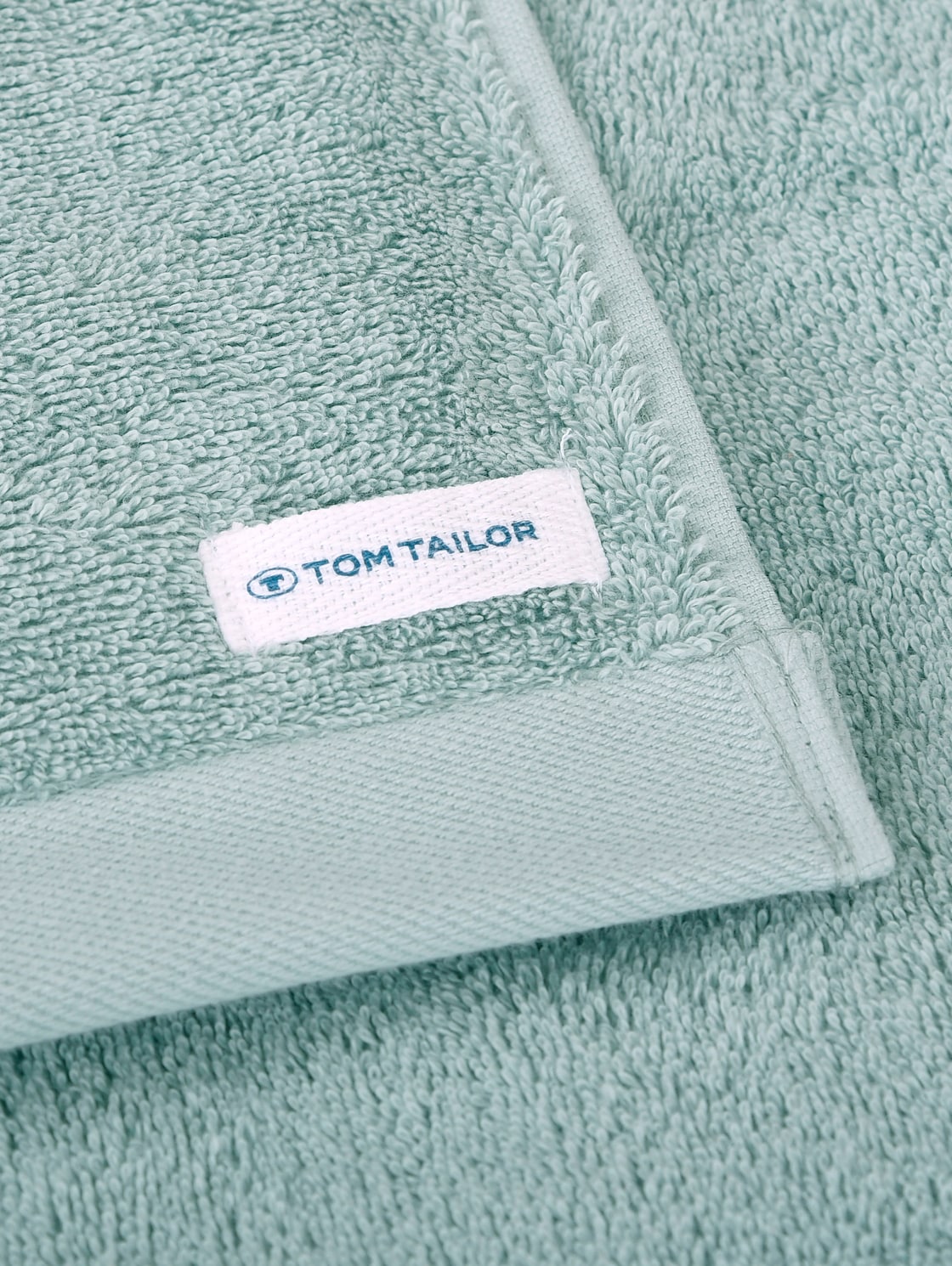 TOM TAILOR Unisex Handtücher im 2er-Pack, 50x100 cm, grün, Uni, Gr. 50X100 von Tom Tailor