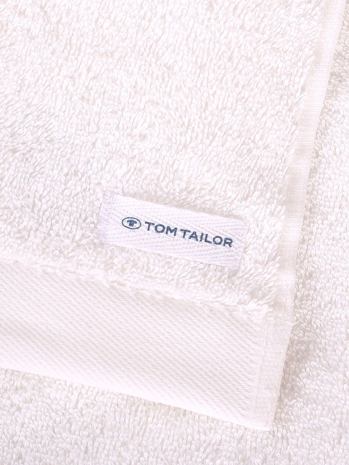 TOM TAILOR Unisex Handtücher im 2er-Pack, 50x100 cm, weiß, Uni, Gr. 50X100 von Tom Tailor