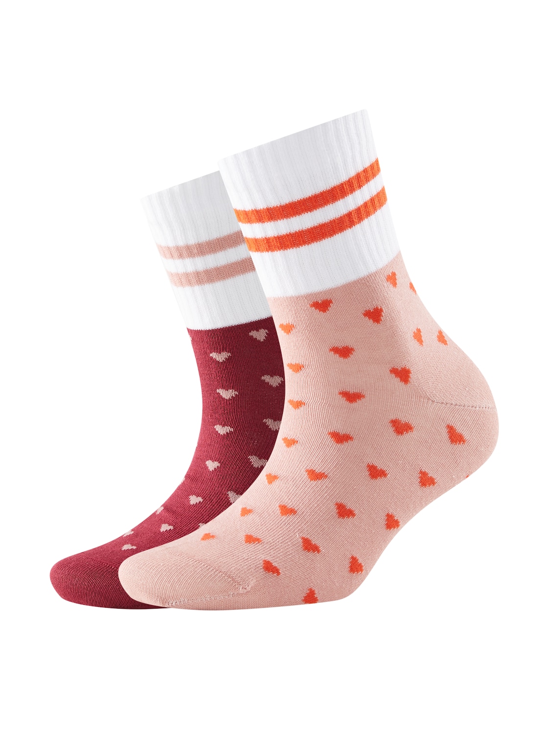 TOM TAILOR Unisex Sportsocken in modernen Farben mit Streifen, rot, Logo Print, Gr. 27-30 von Tom Tailor