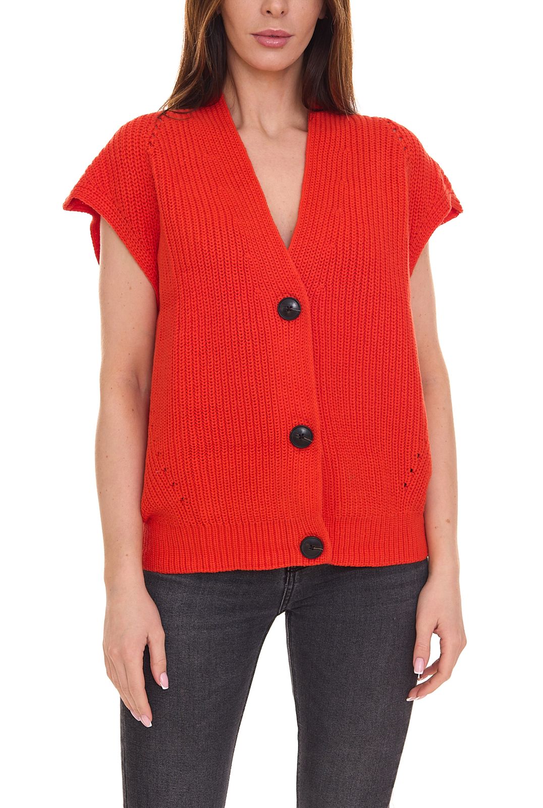 TOM TAILOR nachhaltiger Cardigan kuschelig weiche Damen Strick-Jacke 57581931 Orange/Rot von Tom Tailor