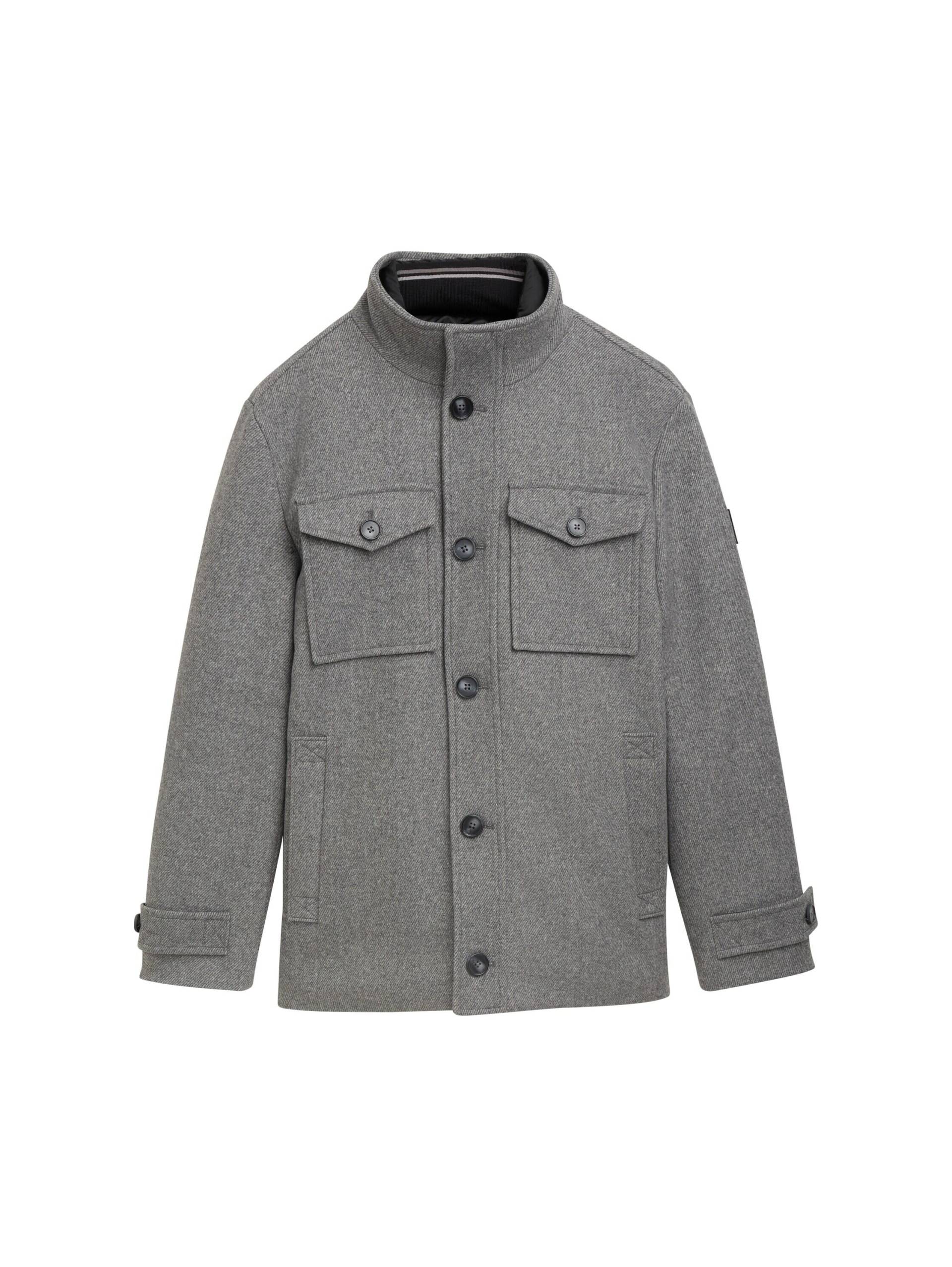 Tom Tailor - 2-in-1 Jacke mit Wolle steel grey wool twill - Gr. - XXXL von Tom Tailor