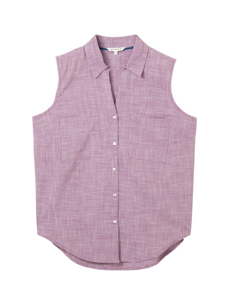 Tom Tailor - Ärmellose Bluse mit Brusttaschen dark orchid - Gr. - 36 von Tom Tailor