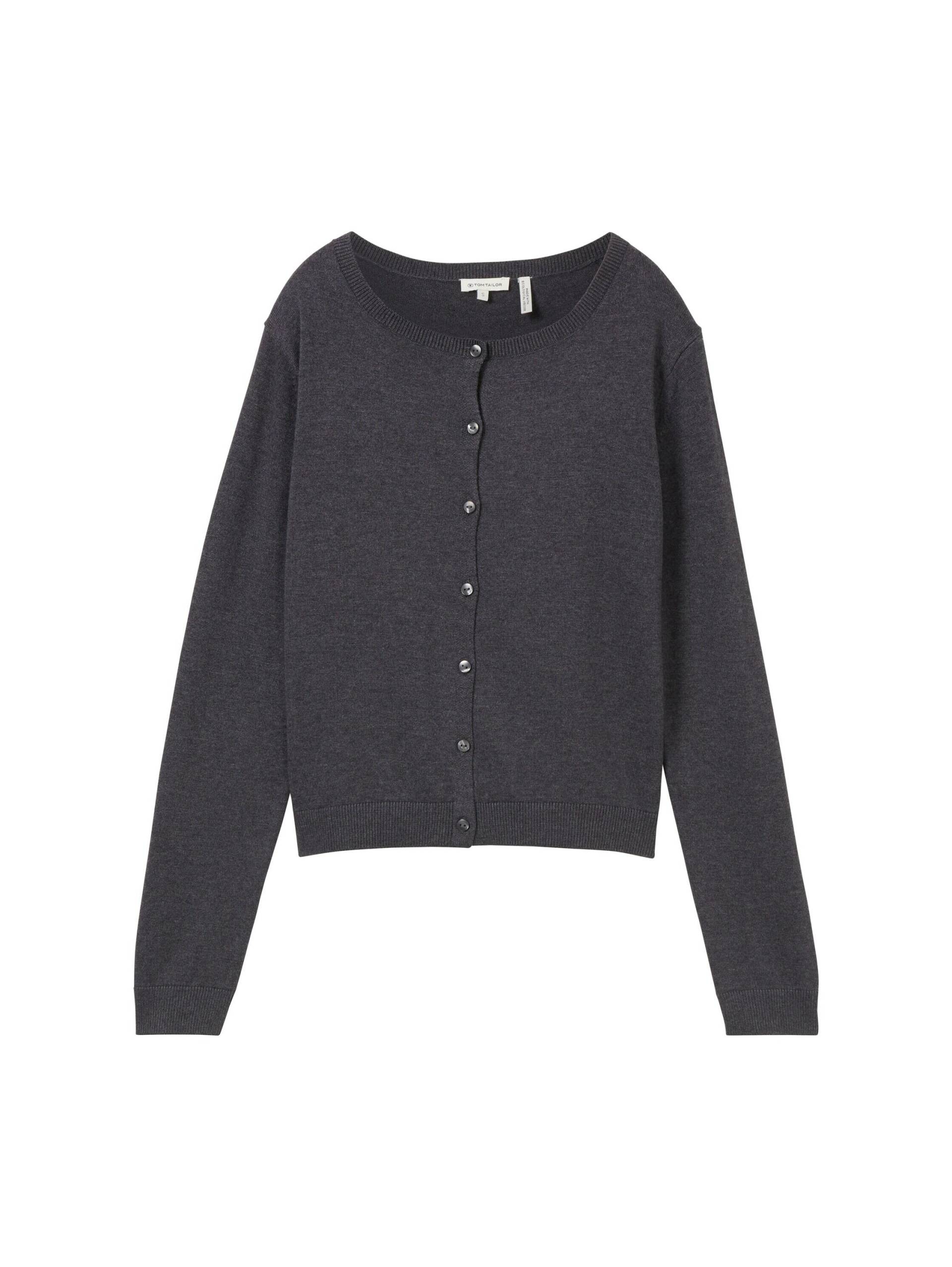Tom Tailor - Basic Cardigan evident anthracite melange - Gr. - L von Tom Tailor