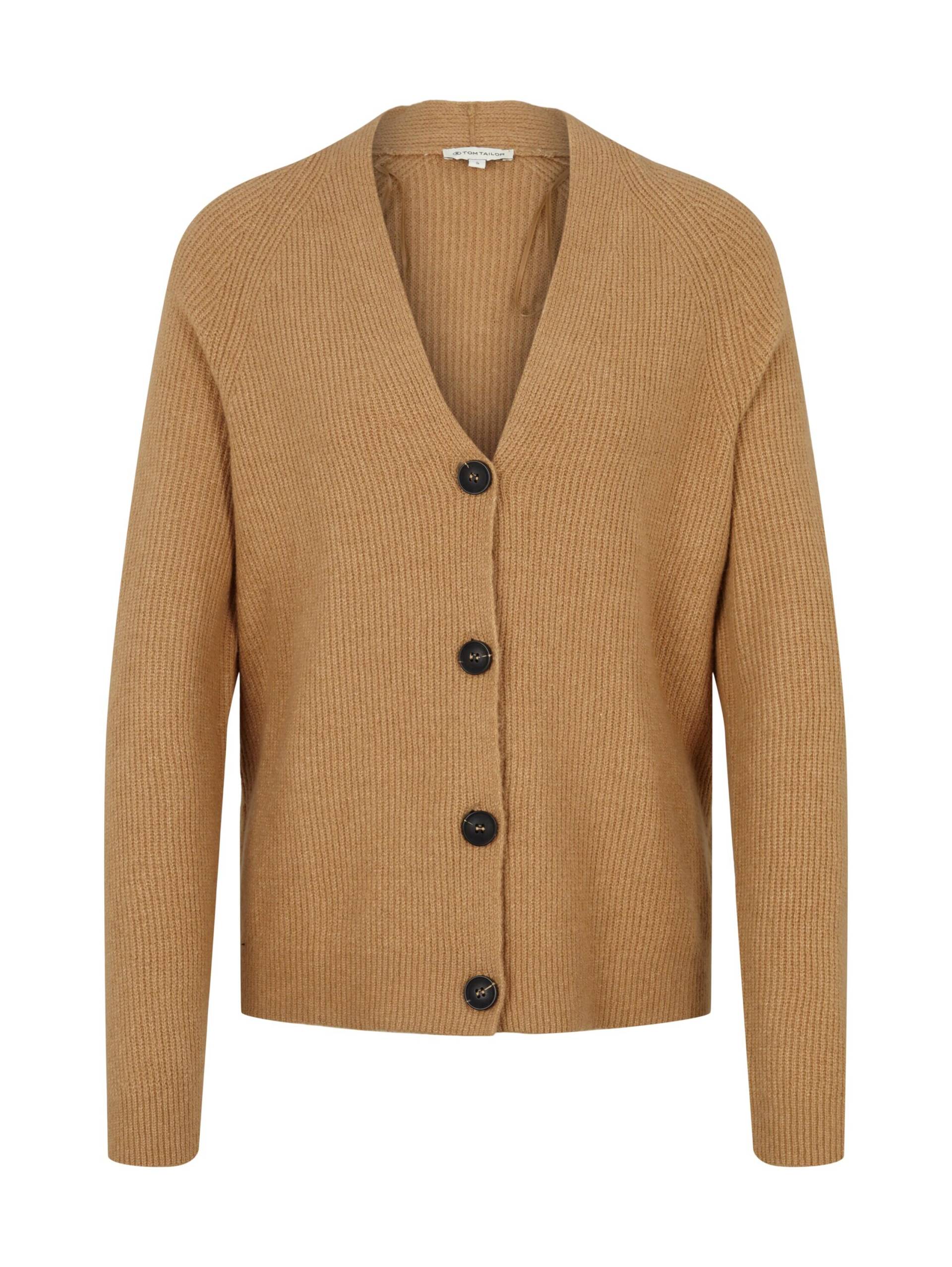 Tom Tailor - Basic Cardigan soft light camel melange - Gr. - L von Tom Tailor