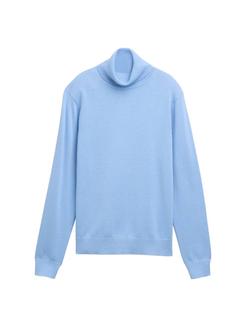 Tom Tailor - Basic Rollkragenpullover light fjord blue - Gr. - M von Tom Tailor
