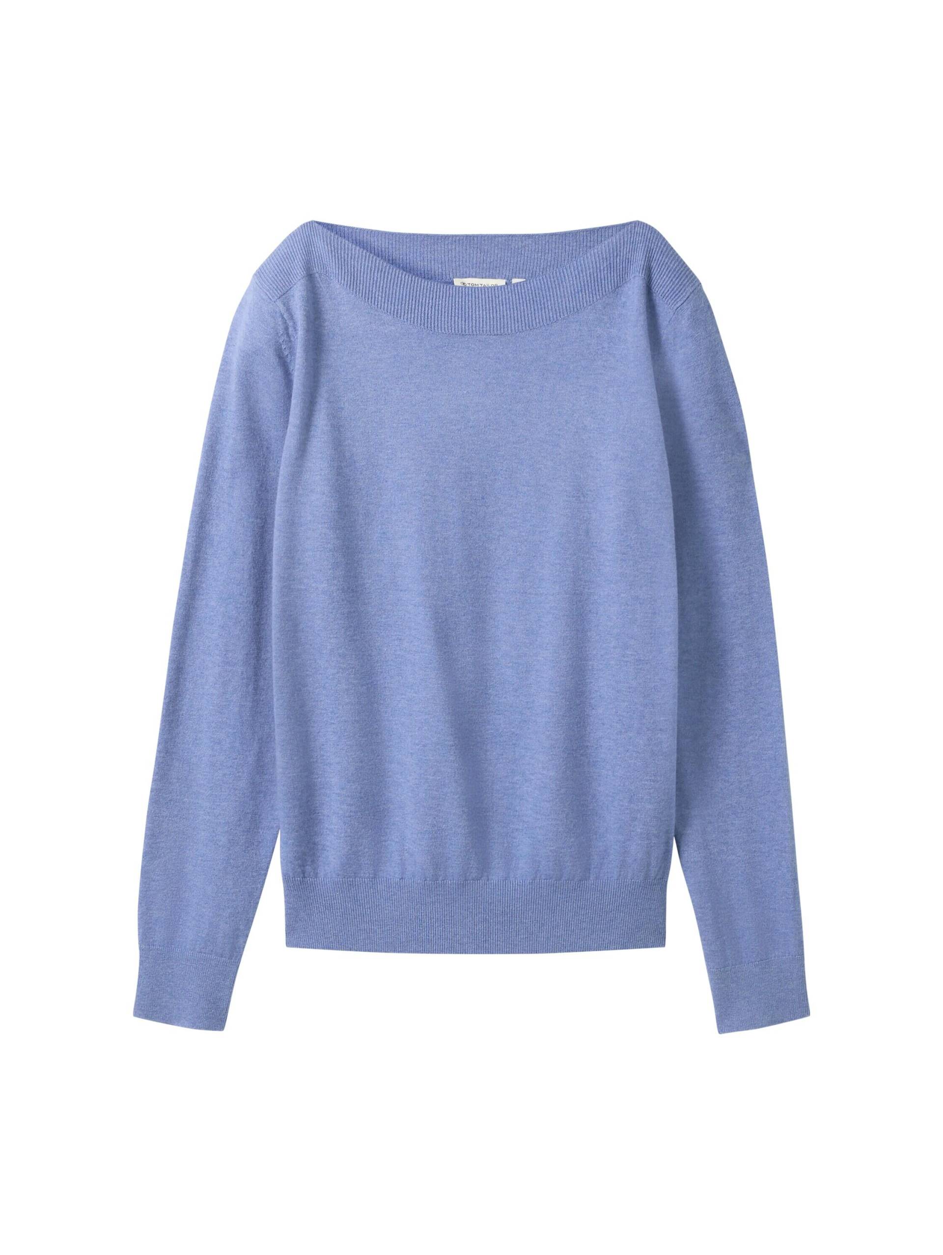Tom Tailor - Basic Strickpullover colony blue melange - Gr. - L von Tom Tailor