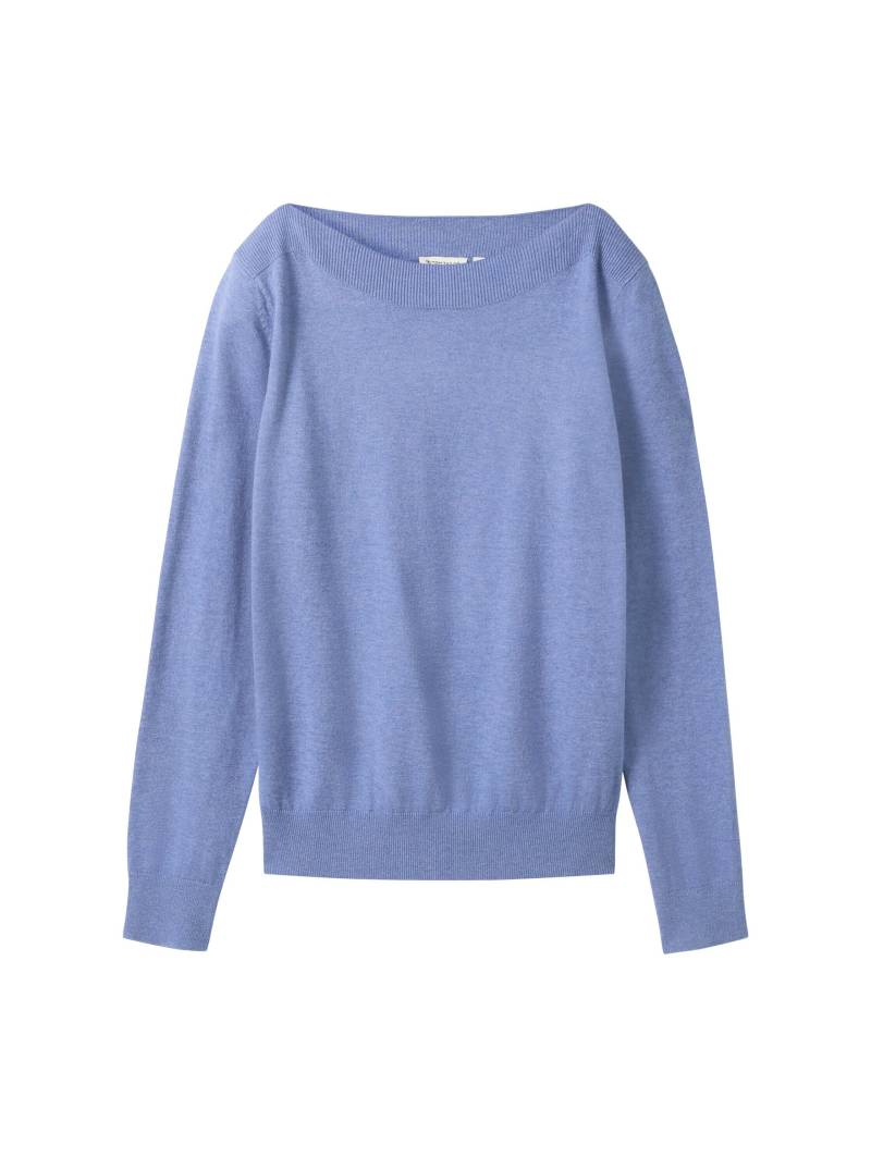 Tom Tailor - Basic Strickpullover colony blue melange - Gr. - L von Tom Tailor