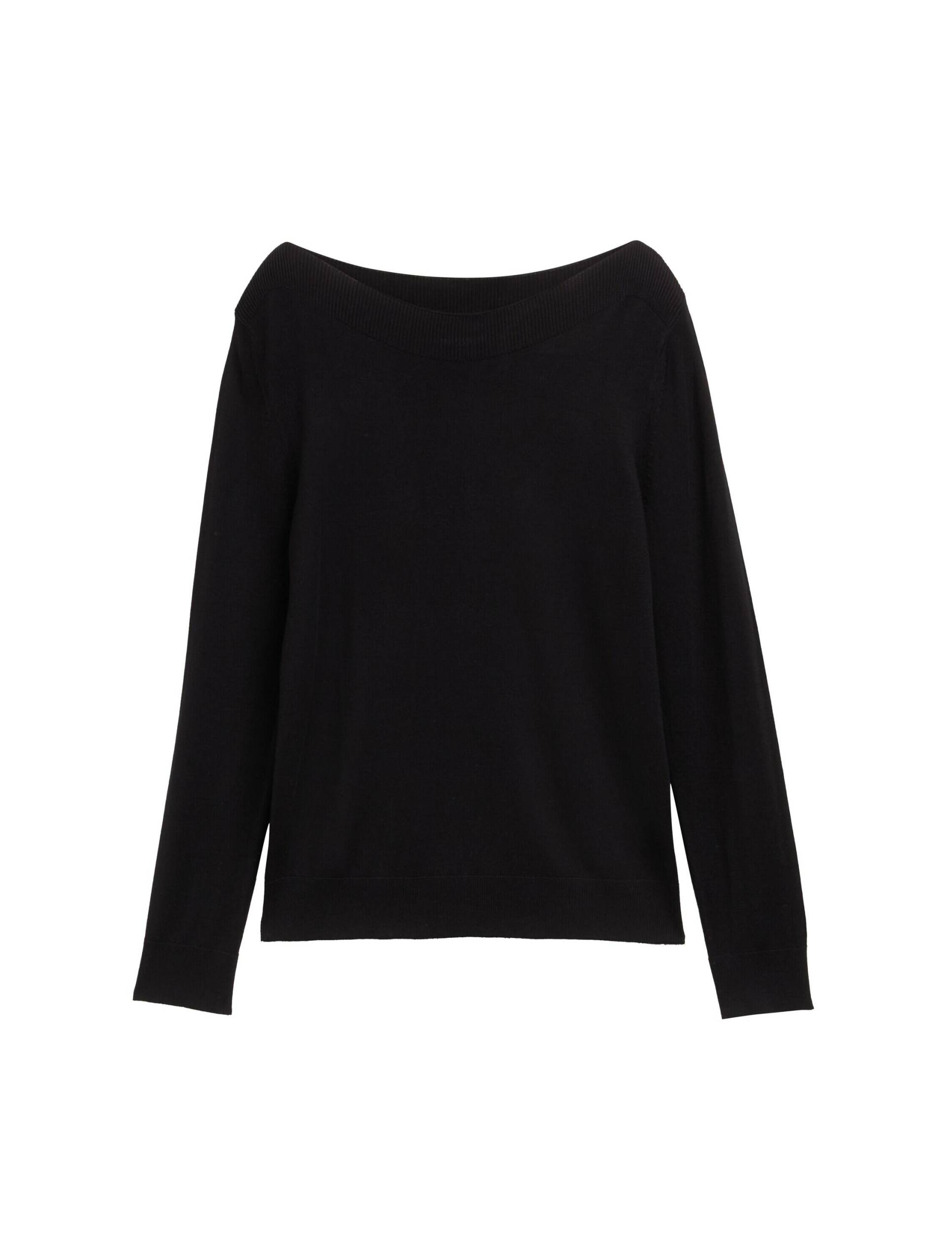 Tom Tailor - Basic Strickpullover deep black - Gr. - L von Tom Tailor