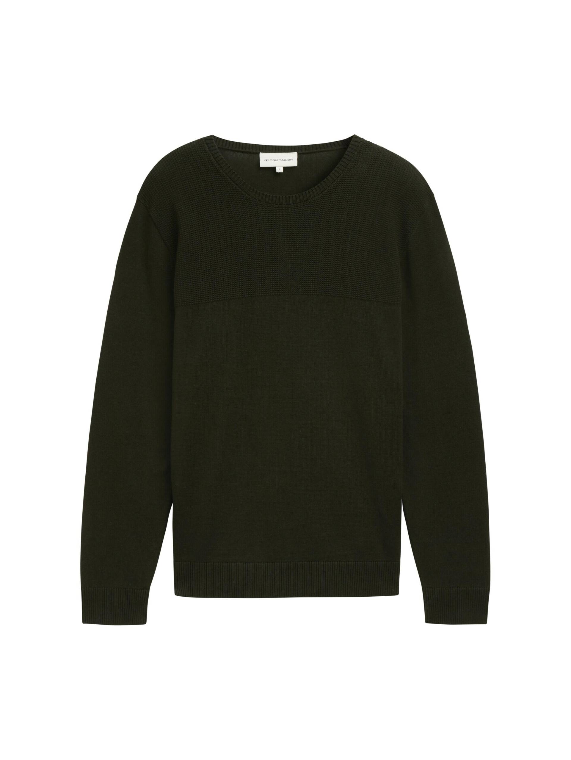 Tom Tailor - Basic Strickpullover mit Rundhalsausschnitt dark rosin green - Gr. - XXL von Tom Tailor