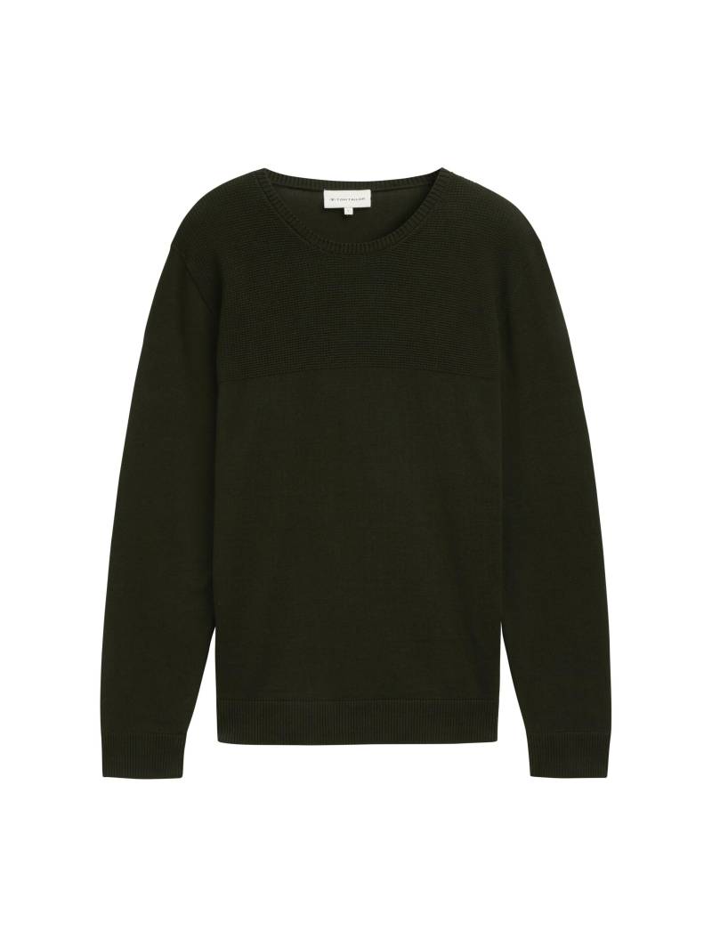 Tom Tailor - Basic Strickpullover mit Rundhalsausschnitt dark rosin green - Gr. - XXL von Tom Tailor