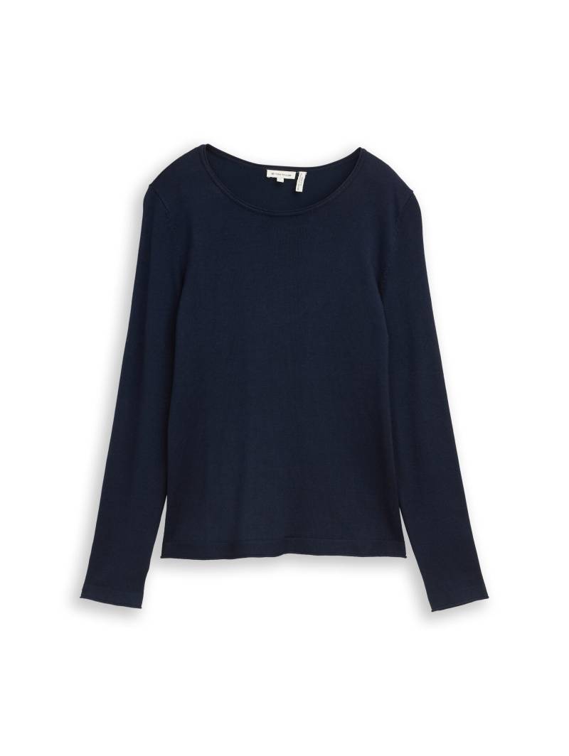 Tom Tailor - Basic Strickpullover mit Rundhalsausschnitt sky captain blue - Gr. - XXL von Tom Tailor