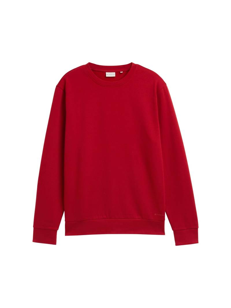 Tom Tailor - Basic Sweatshirt in Unifarben samba red - Gr. - XL von Tom Tailor