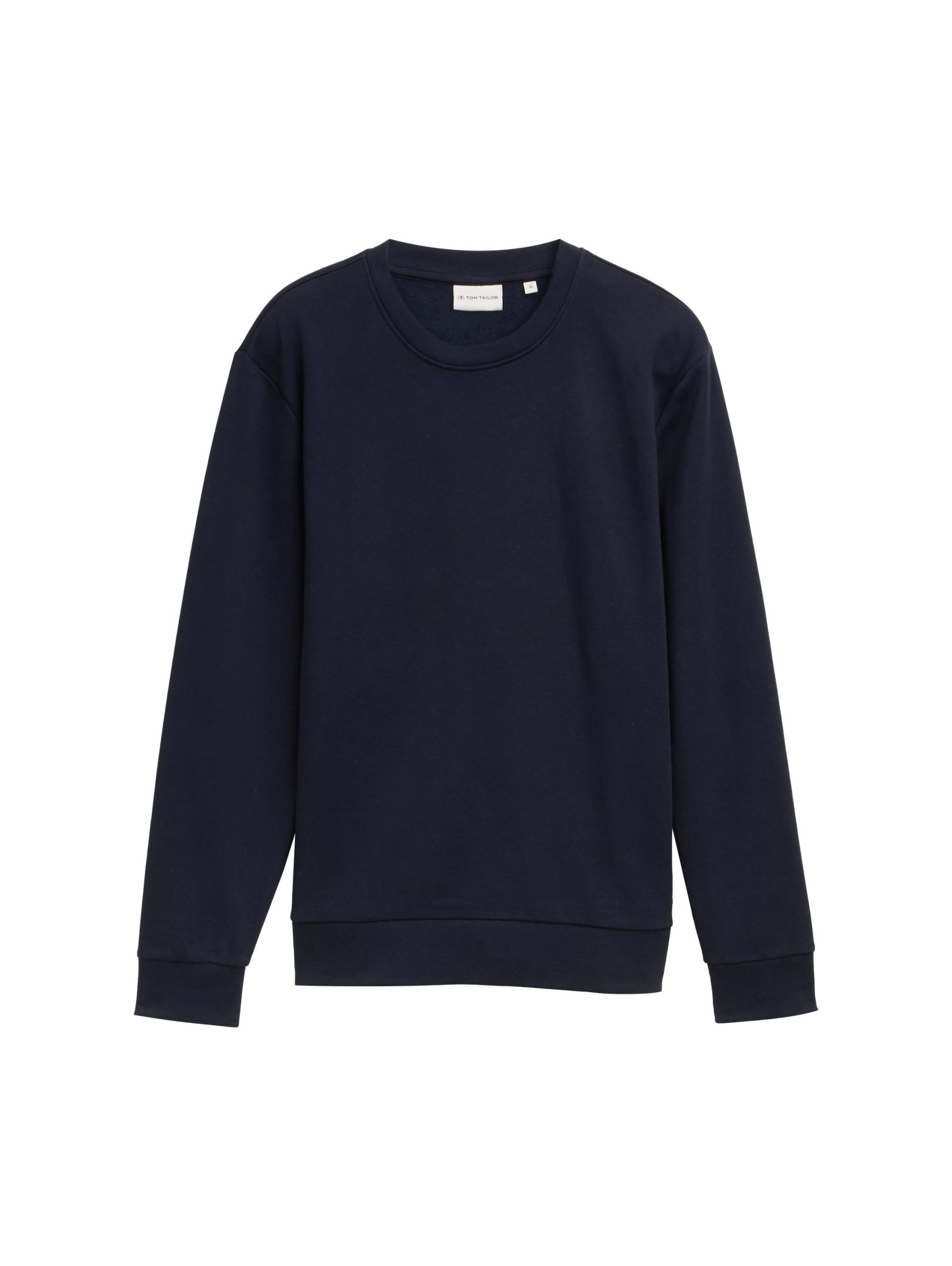 Tom Tailor - Basic Sweatshirt in Unifarben sky captain blue - Gr. - L von Tom Tailor