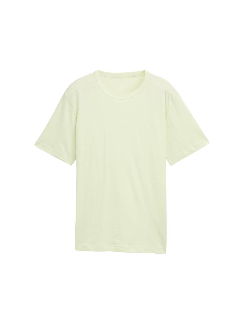 Tom Tailor - Basic T-Shirt aus Baumwolle lime cream green - Gr. - XXL von Tom Tailor