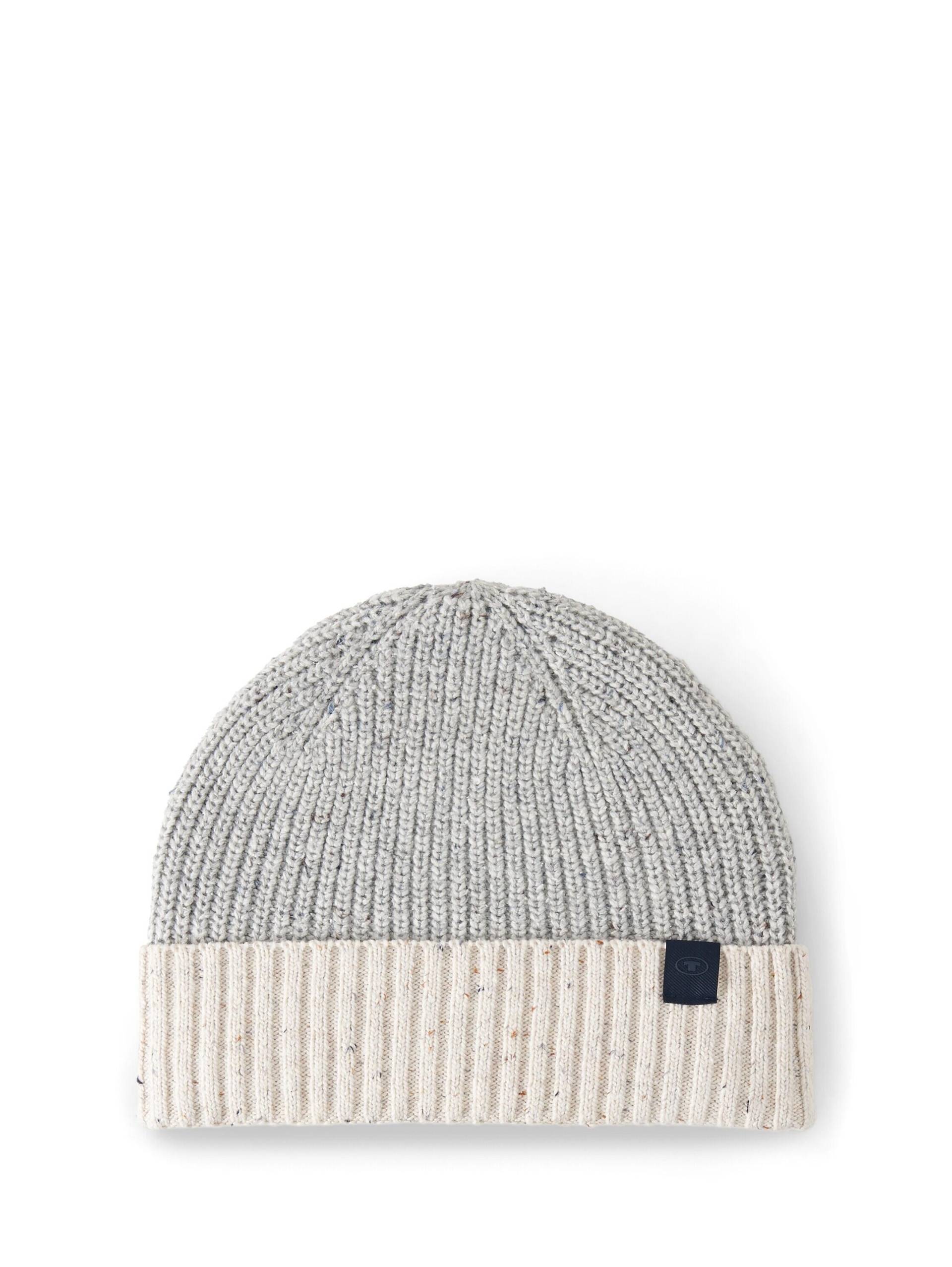 Tom Tailor - Beanie Mütze grey offwhite nep colorblock - Gr. - OS von Tom Tailor