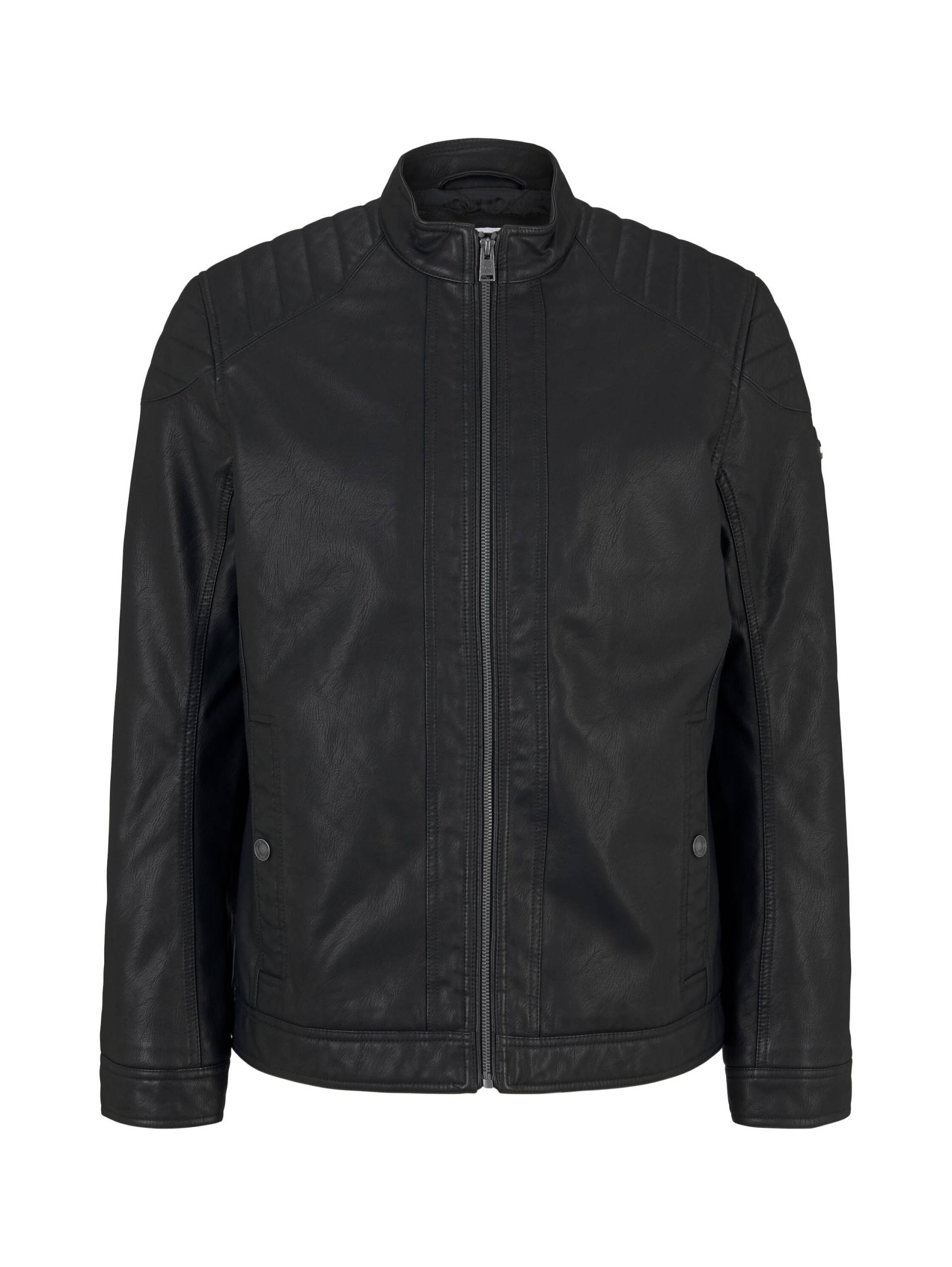Tom Tailor - Bikerjacke aus Kunstleder black - Gr. - XL von Tom Tailor