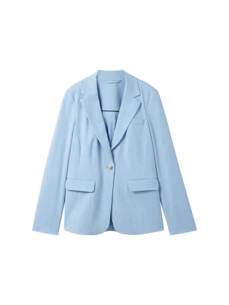 Tom Tailor - Blazer mit recyceltem Polyester light fjord blue - Gr. - 38 von Tom Tailor