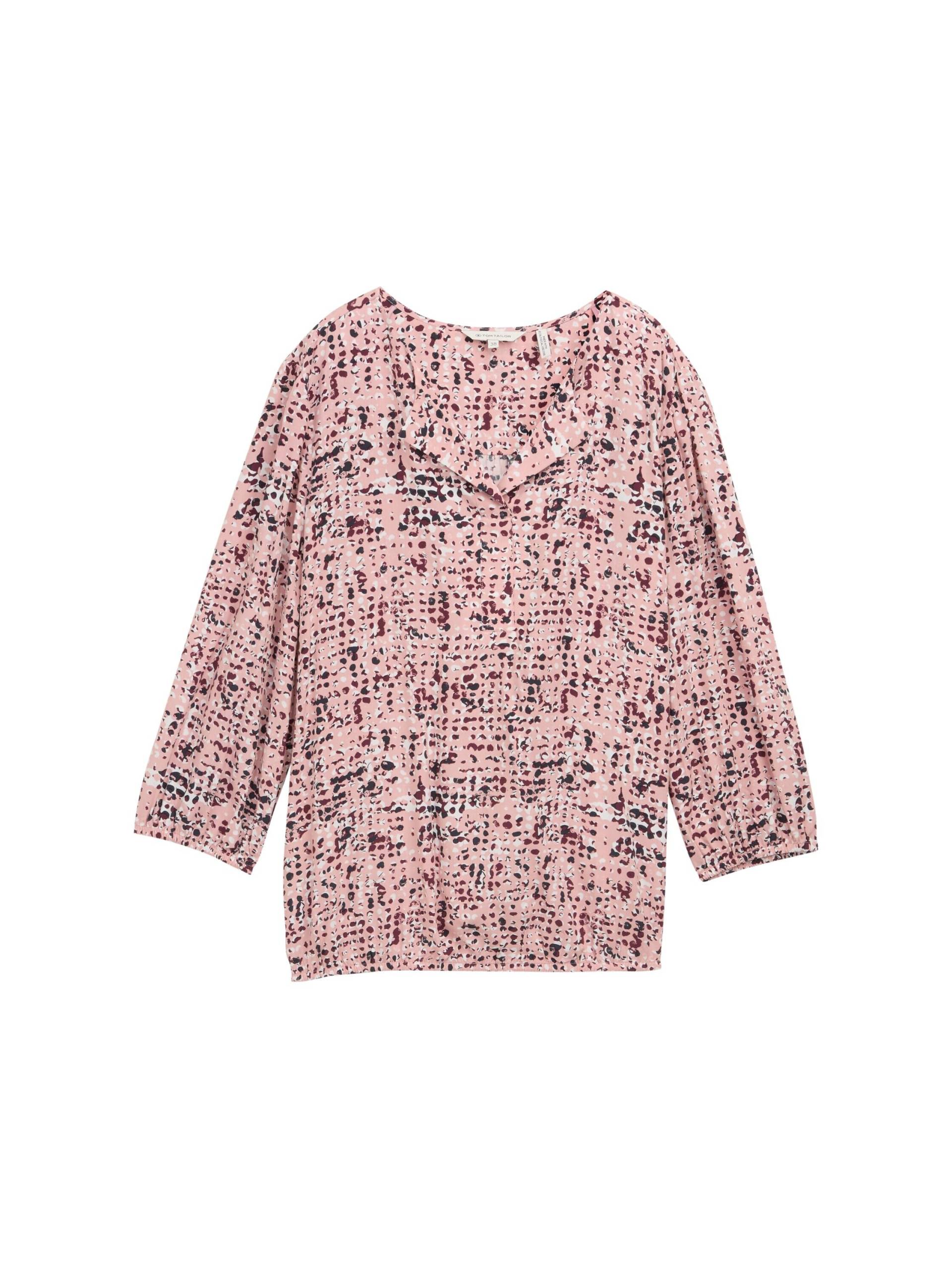 Tom Tailor - Bluse aus Viskose rose abstract dot design - Gr. - 46 von Tom Tailor