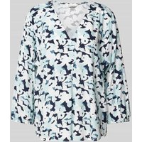 Tom Tailor Bluse mit Allover-Print in Marine, Größe 34 von Tom Tailor