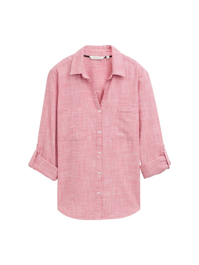 Tom Tailor - Bluse mit Brusttaschen berry red - Gr. - 40 von Tom Tailor