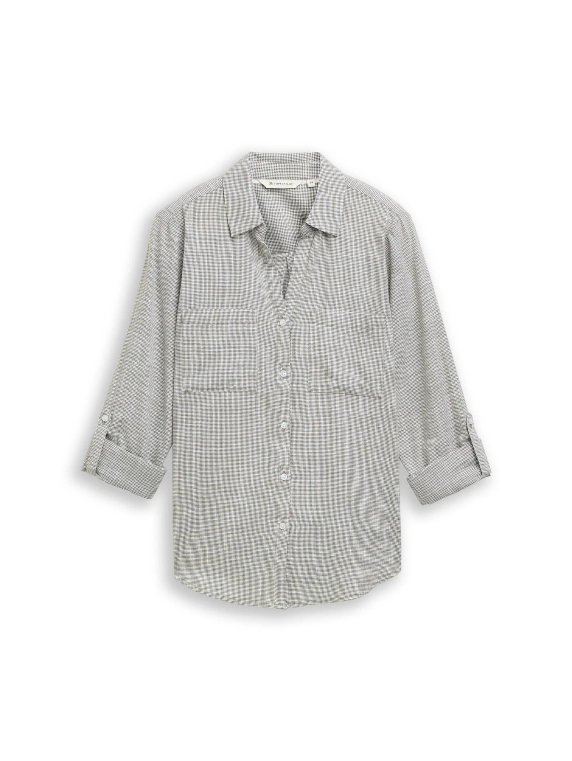 Tom Tailor - Bluse mit Brusttaschen cloudy green - Gr. - 38 von Tom Tailor