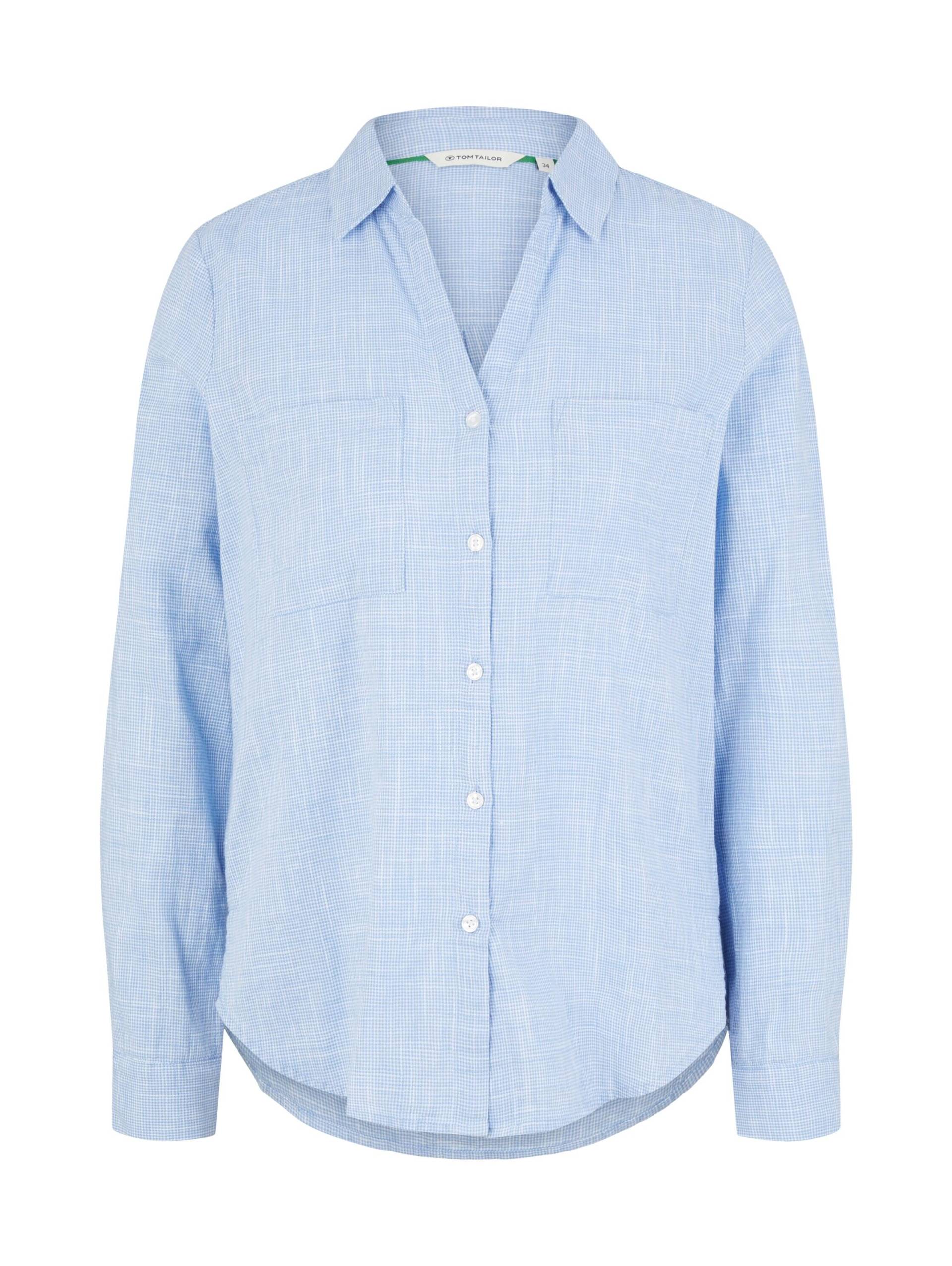Tom Tailor - Bluse mit Brusttaschen dreamy blue - Gr. - 36 von Tom Tailor