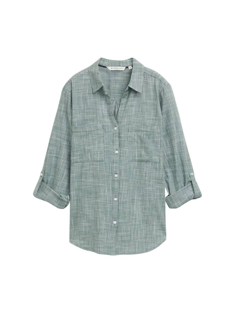 Tom Tailor - Bluse mit Brusttaschen explorer green - Gr. - 34 von Tom Tailor