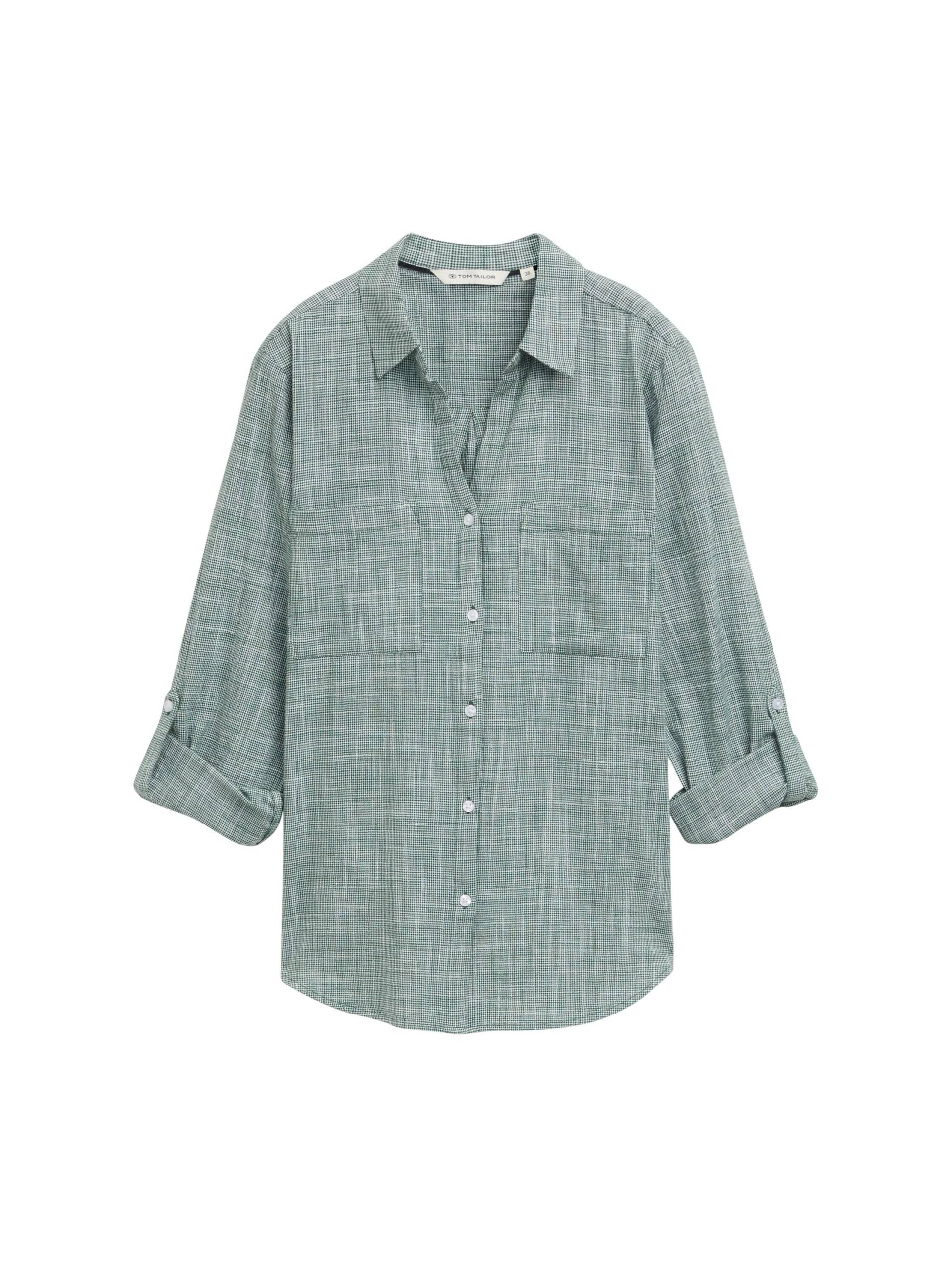 Tom Tailor - Bluse mit Brusttaschen explorer green - Gr. - 40 von Tom Tailor