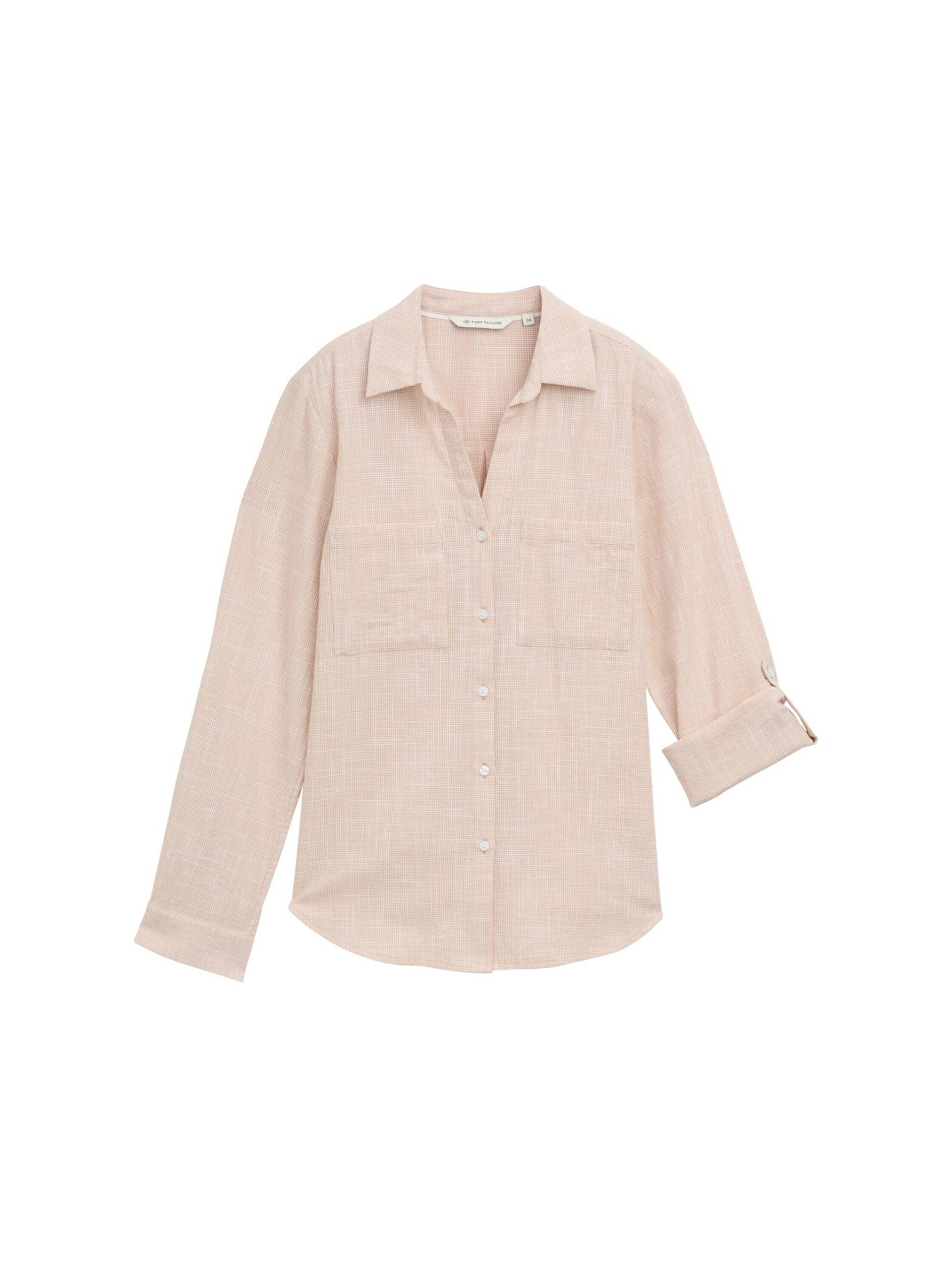 Tom Tailor - Bluse mit Brusttaschen summer beige - Gr. - 34 von Tom Tailor