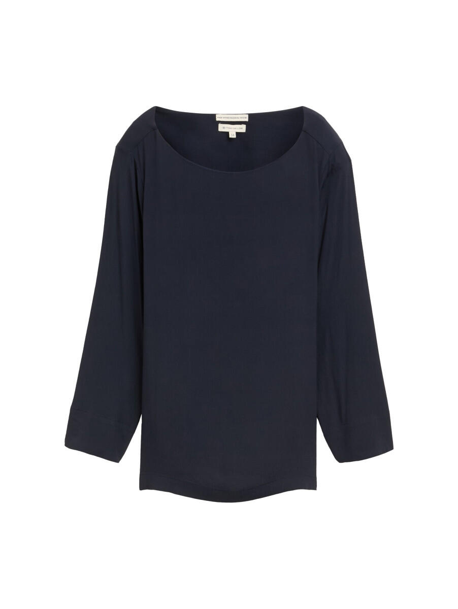 Tom Tailor - Bluse mit Knopfdetail blau - Gr. - 40 von Tom Tailor