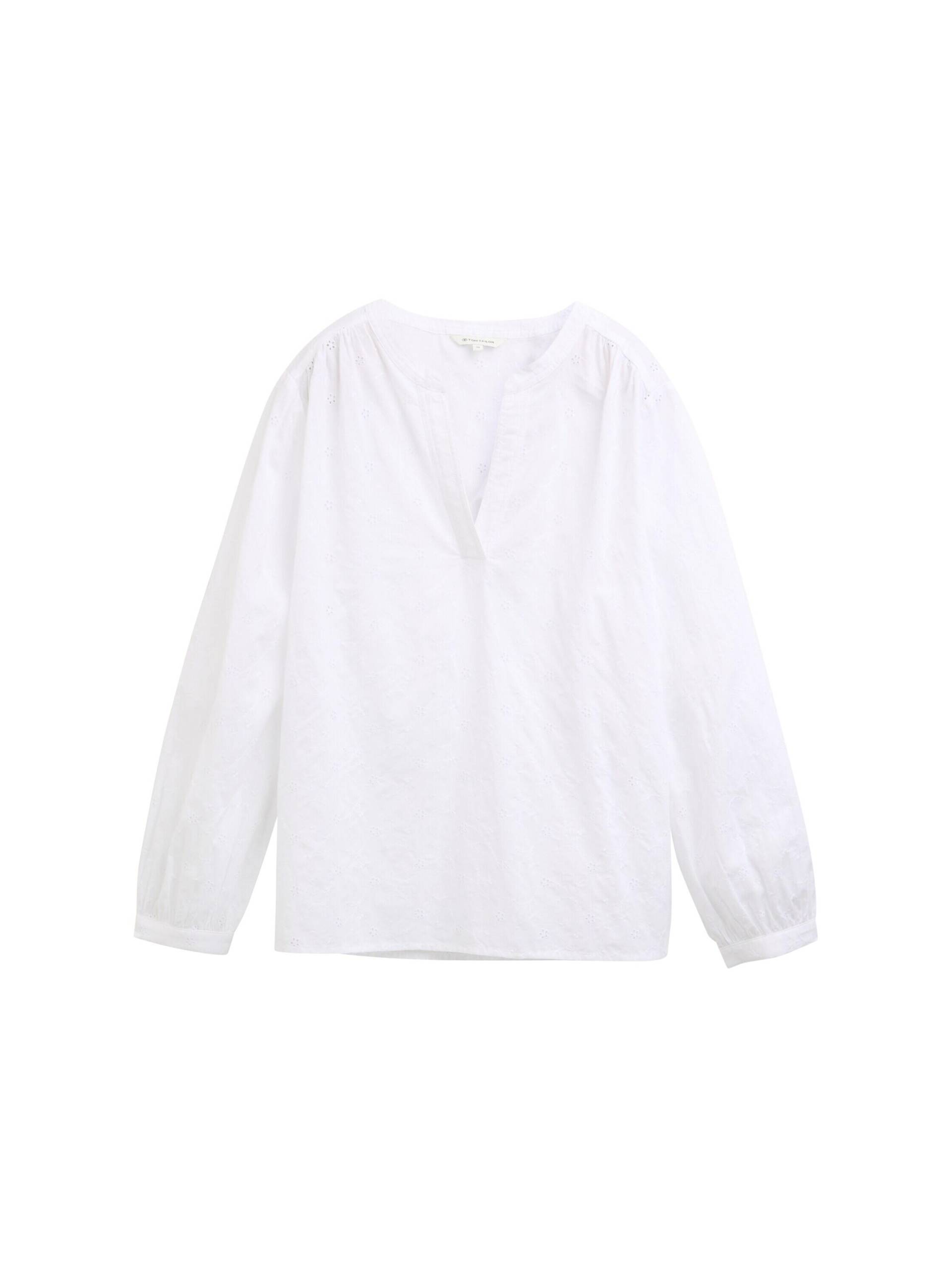 Tom Tailor - Bluse mit Lochstickerei white - Gr. - 38 von Tom Tailor
