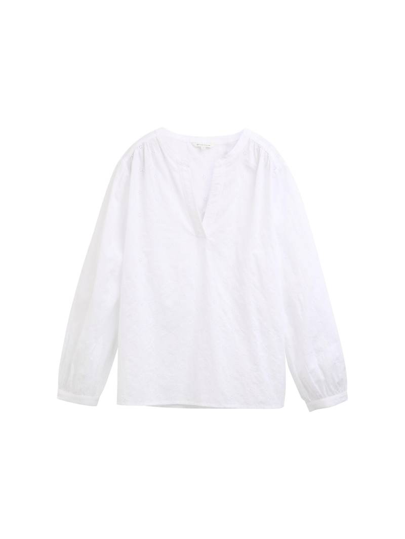 Tom Tailor - Bluse mit Lochstickerei white - Gr. - 38 von Tom Tailor