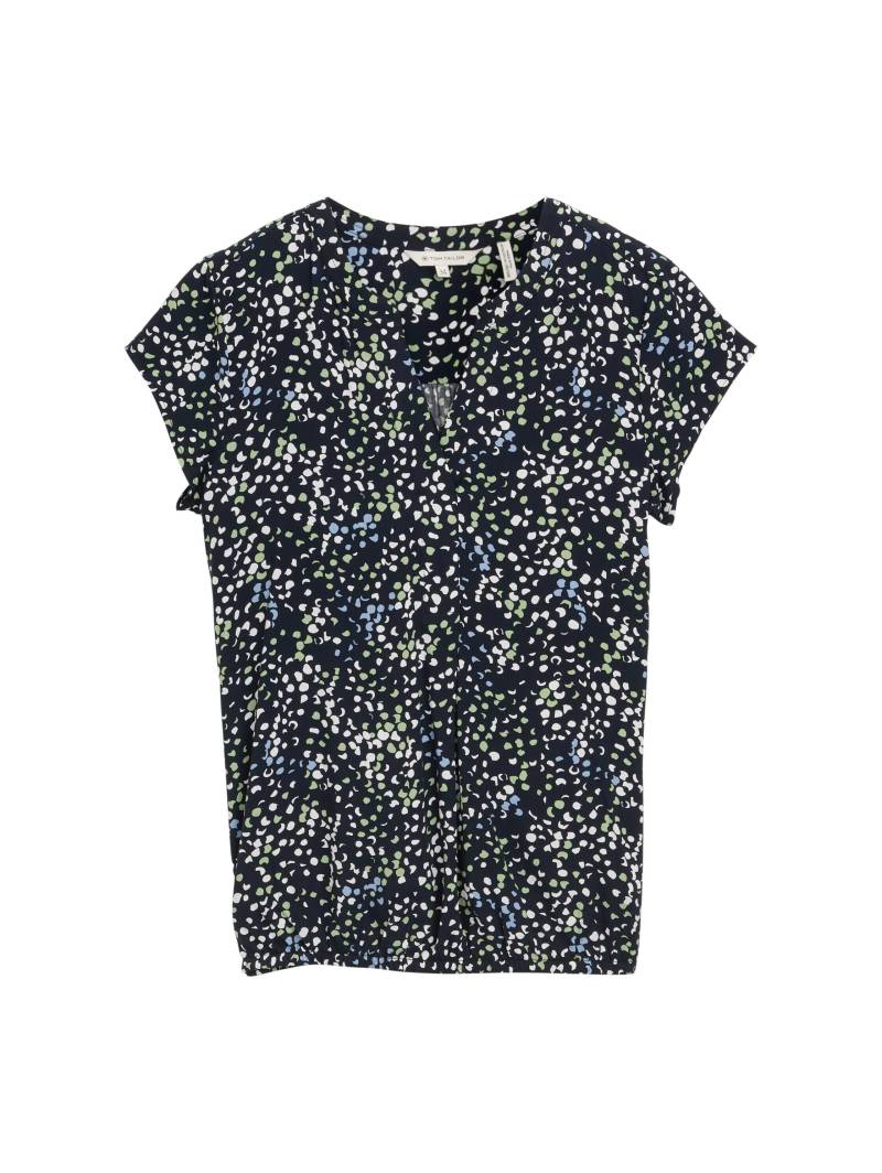 Tom Tailor - Bluse mit Muster multicolor navy dot structure - Gr. - 36 von Tom Tailor