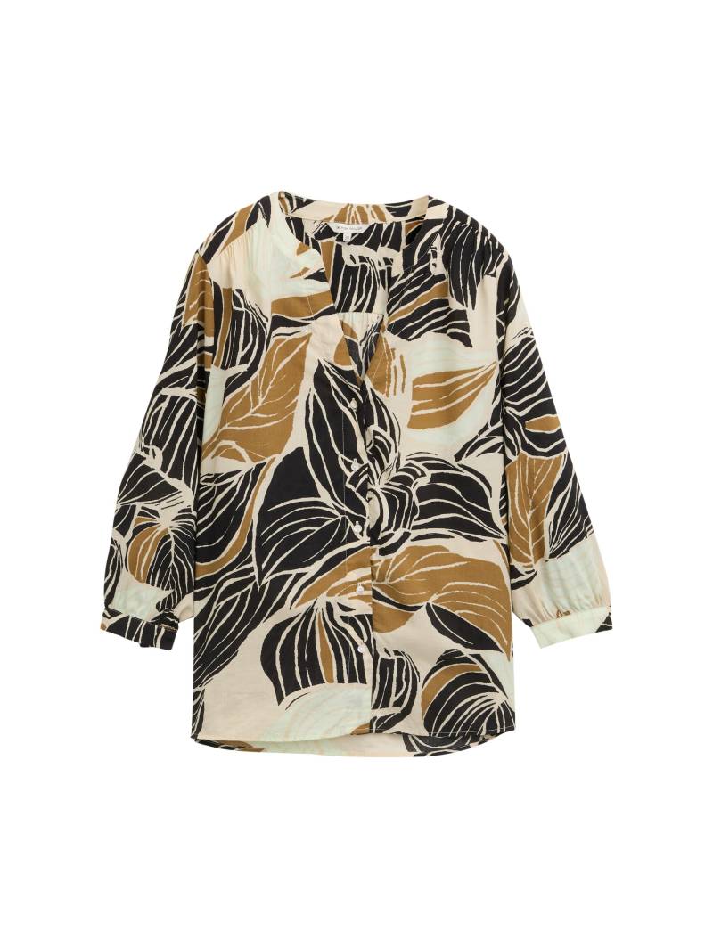 Tom Tailor - Bluse mit Muster neutral cut leaves design - Gr. - 46 von Tom Tailor