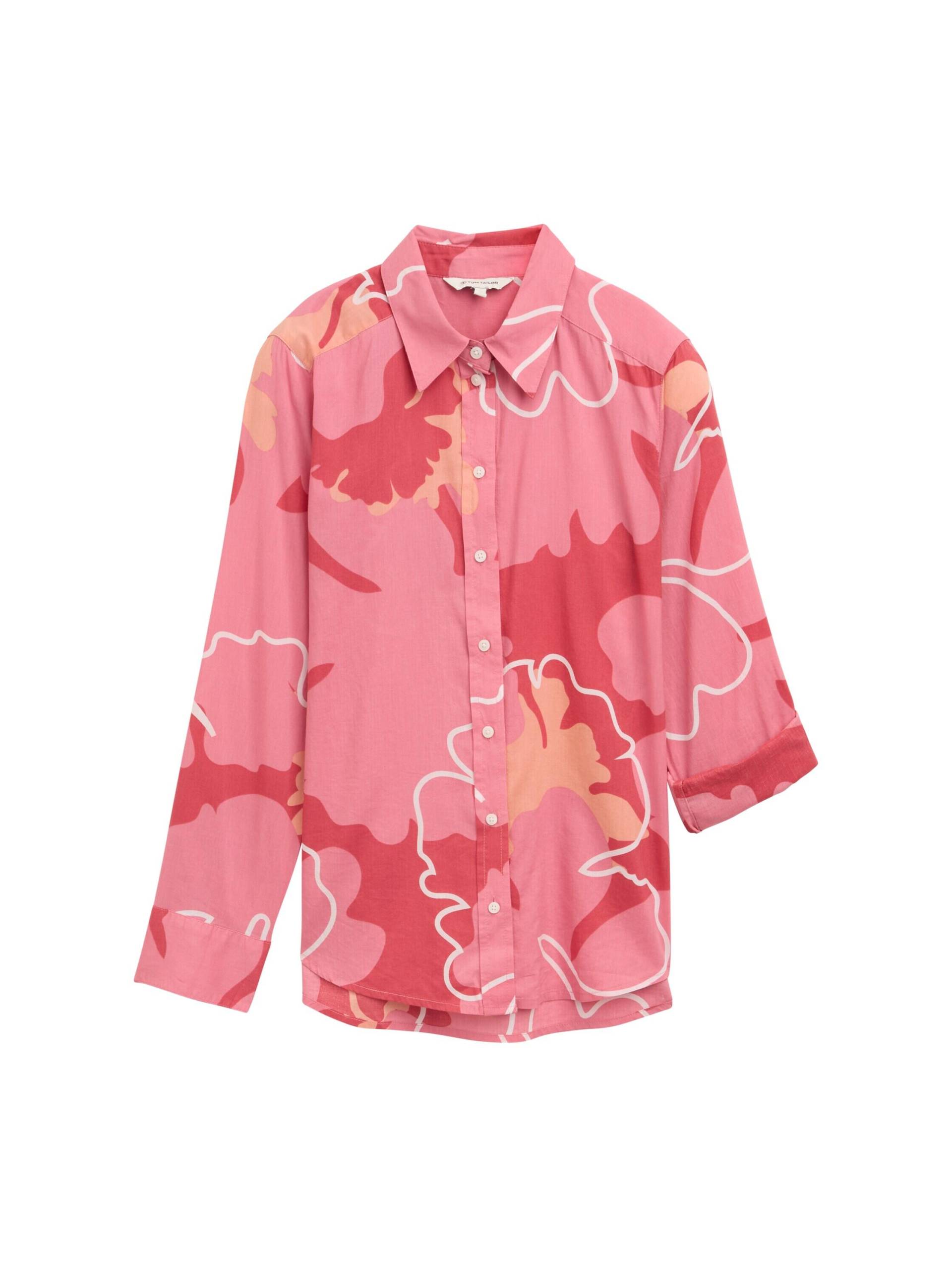 Tom Tailor - Bluse mit Muster pink big floral shapes design - Gr. - 40 von Tom Tailor