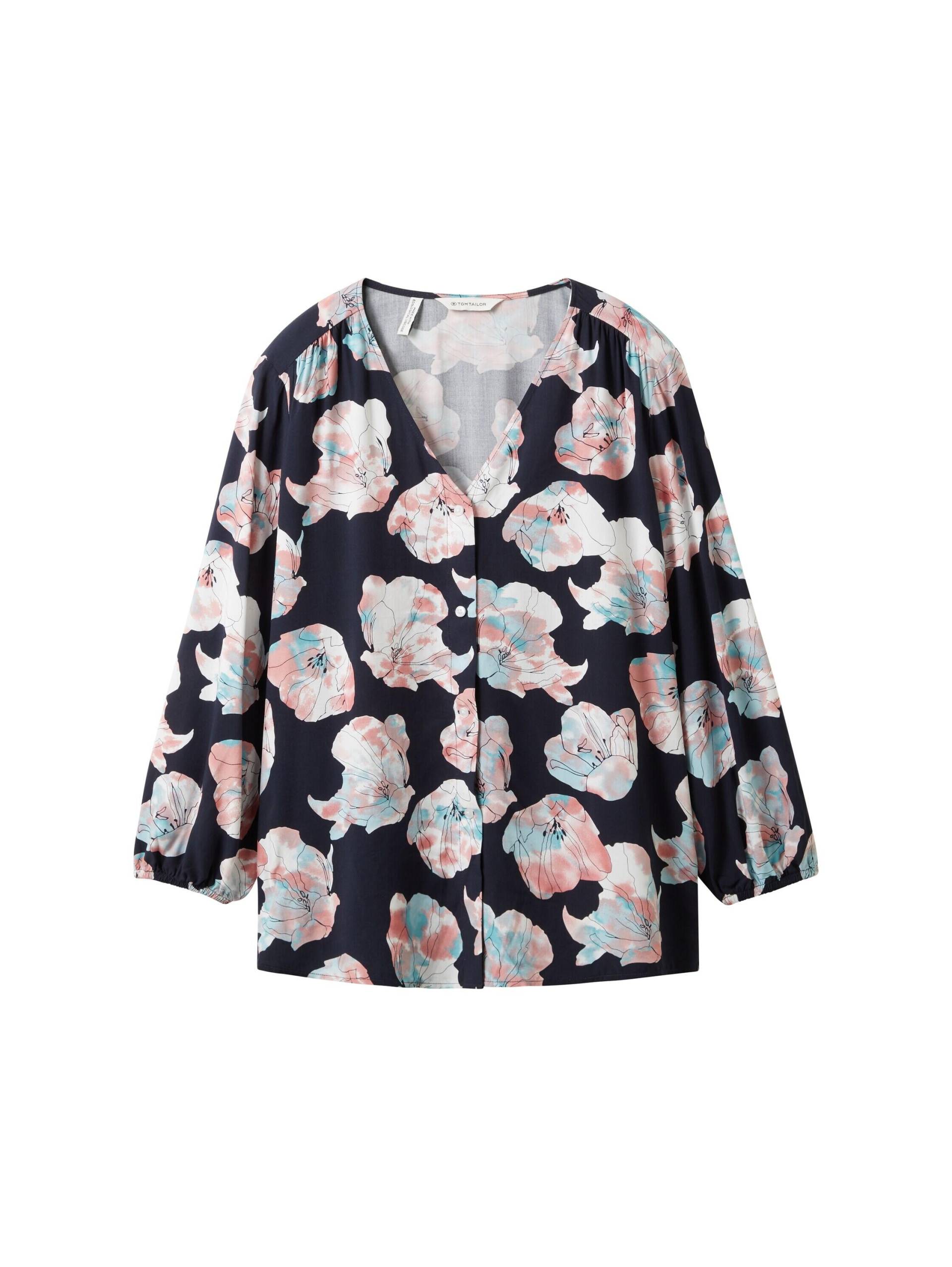 Tom Tailor - Bluse mit Print tie dye flower design - Gr. - 38 von Tom Tailor
