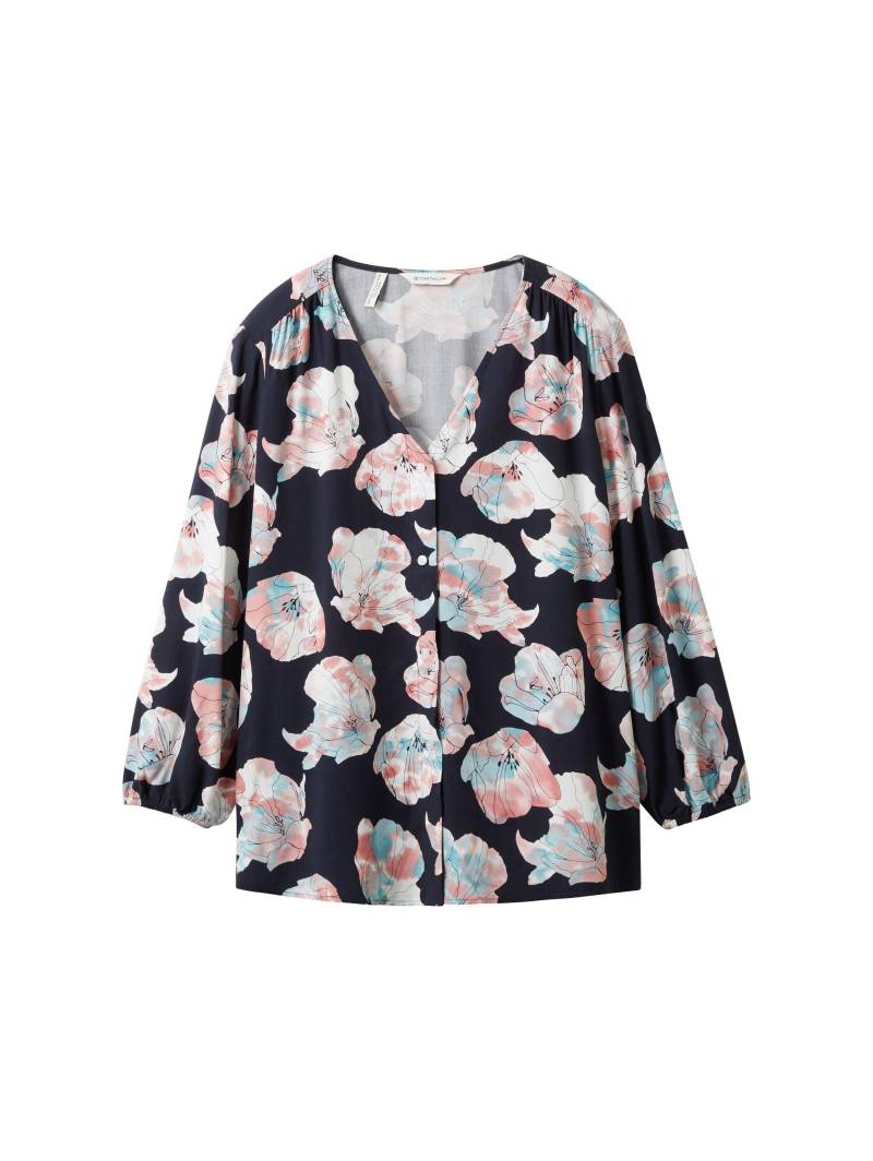 Tom Tailor - Bluse mit Print tie dye flower design - Gr. - 38 von Tom Tailor