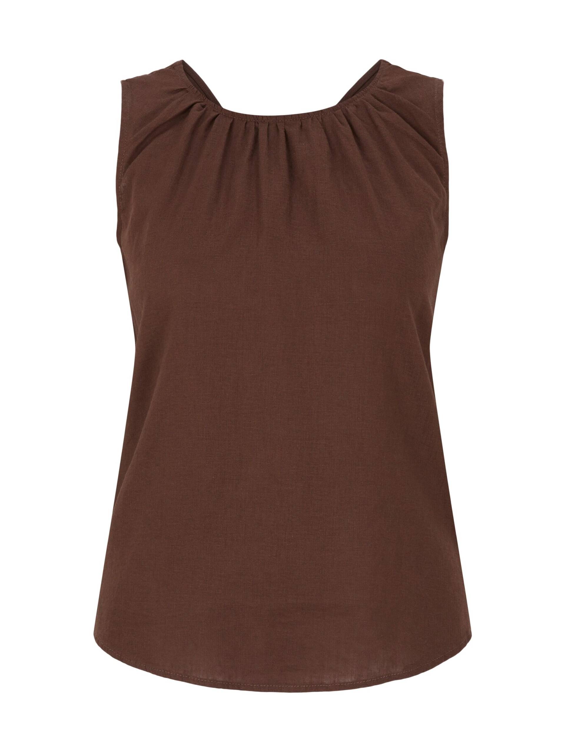 Tom Tailor - Bluse mit Rückenausschnitt chocolate brown - Gr. - 38 von Tom Tailor
