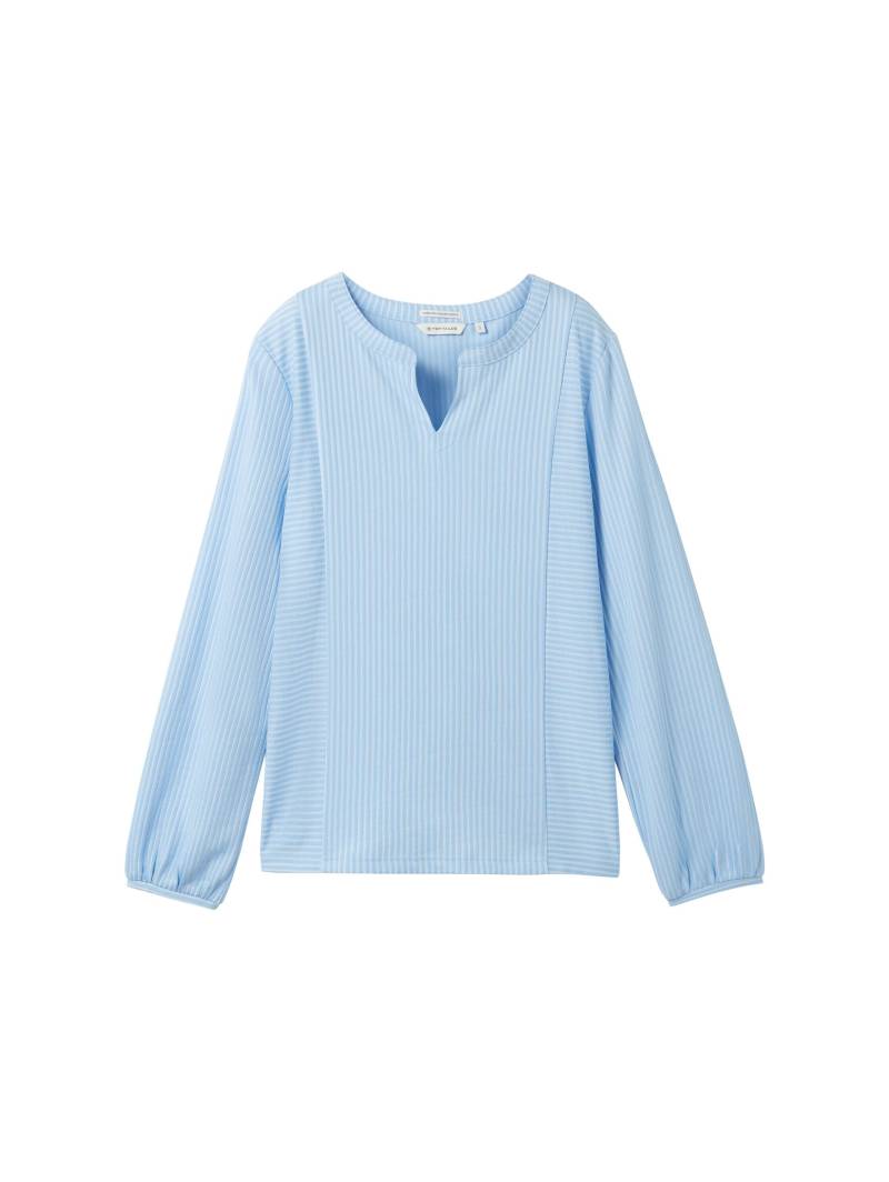 Tom Tailor - Bluse mit Streifenmuster blue white thin stripe - Gr. - L von Tom Tailor