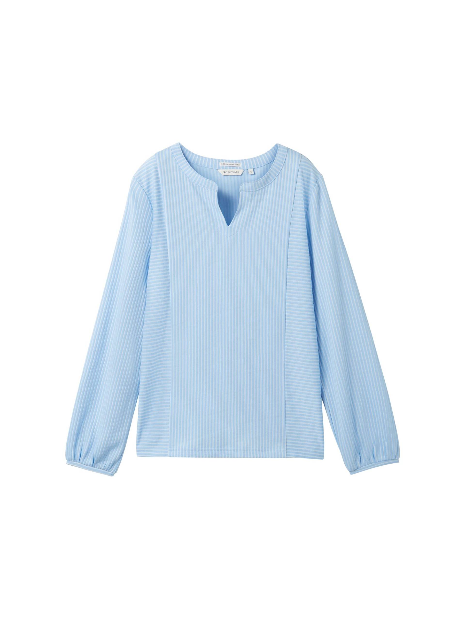 Tom Tailor - Bluse mit Streifenmuster blue white thin stripe - Gr. - XXXL von Tom Tailor
