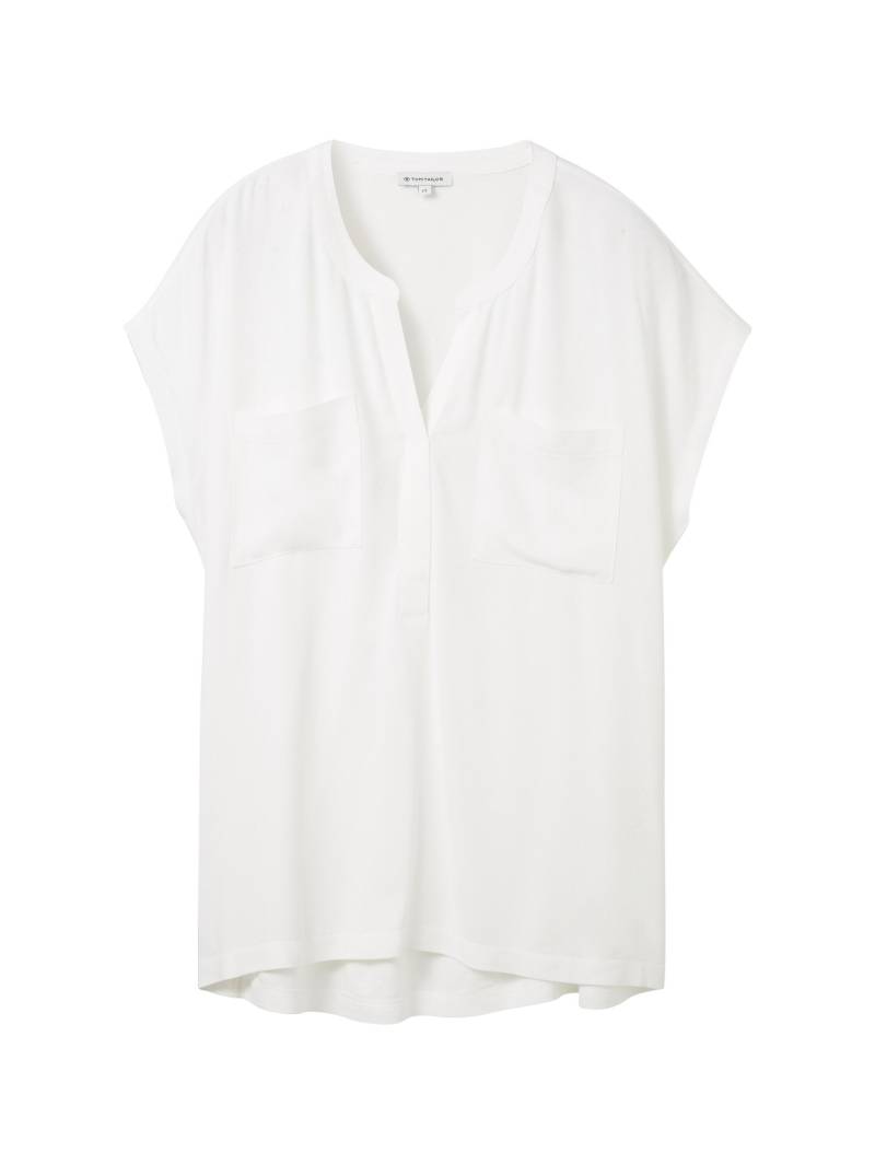 Tom Tailor - Bluse mit Taschen whisper white - Gr. - L von Tom Tailor