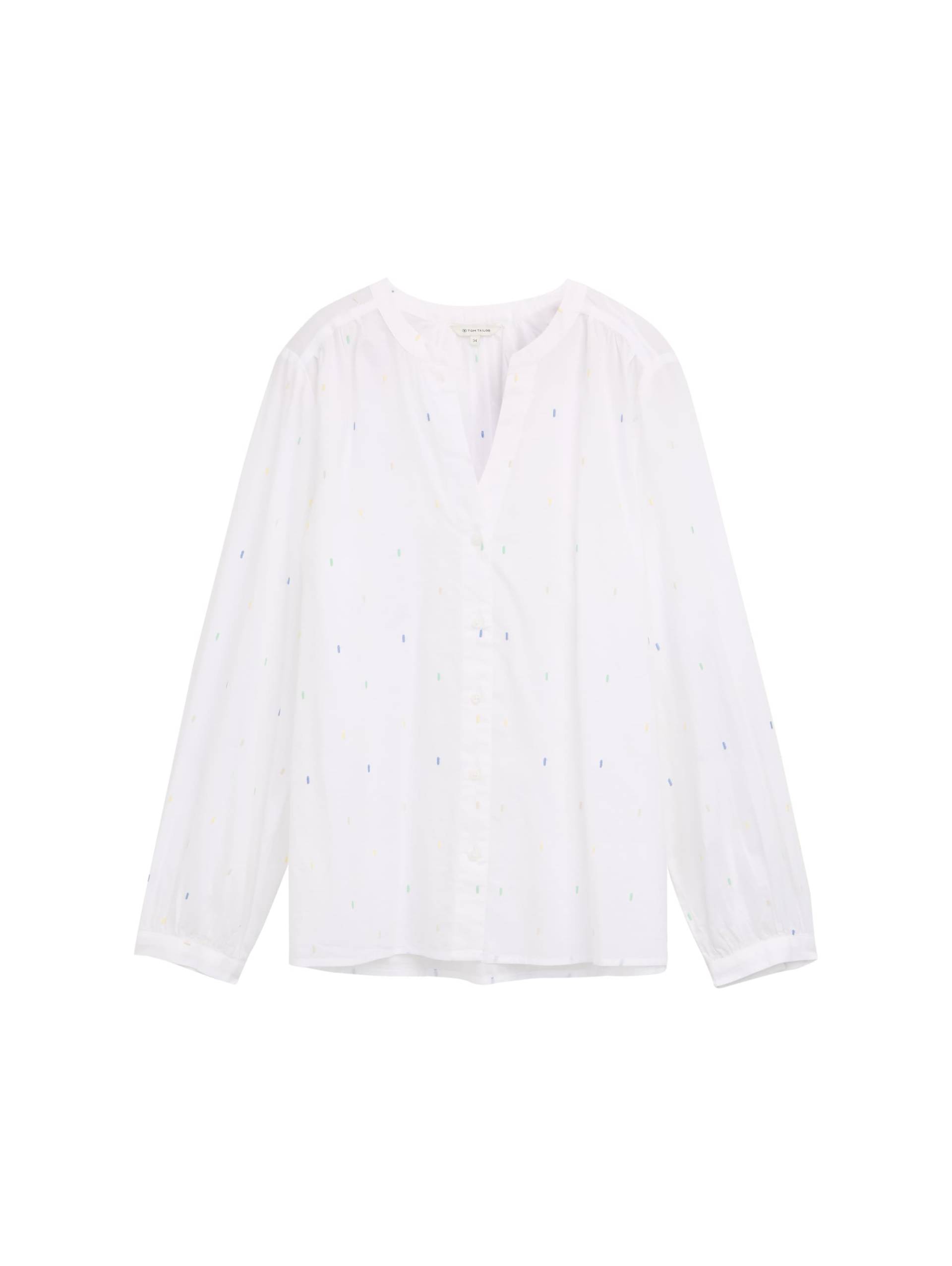 Tom Tailor - Bluse mit leichten Ballonärmeln multicolor stitching - Gr. - 38 von Tom Tailor