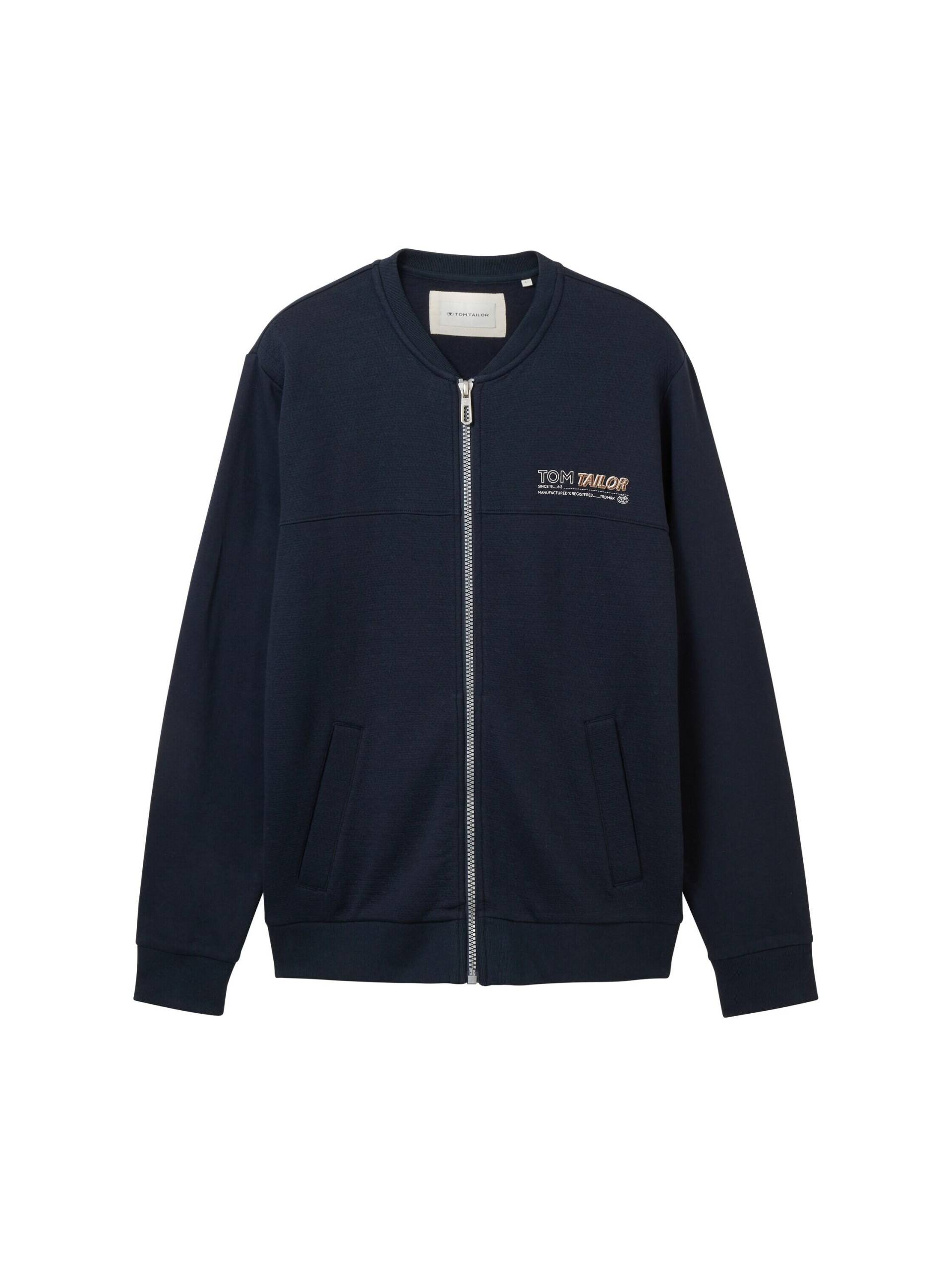 Tom Tailor - Bomber-Sweatjacke sky captain blue - Gr. - L von Tom Tailor